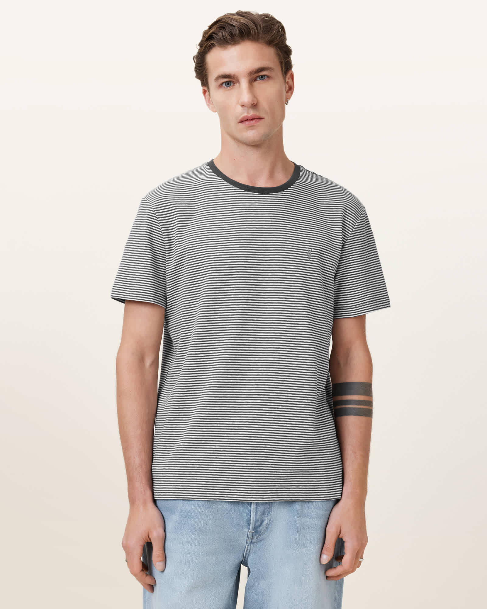 AllSaints Dillon Striped Crew Neck T-shirt