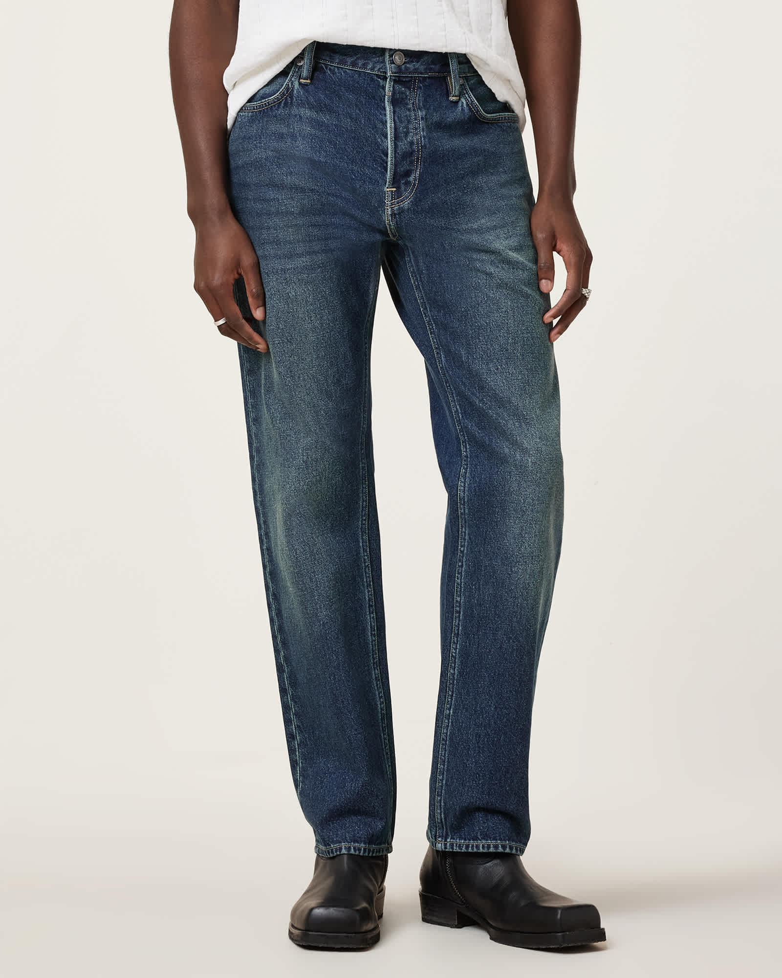 AllSaints Reid Straight Fit Denim Jeans