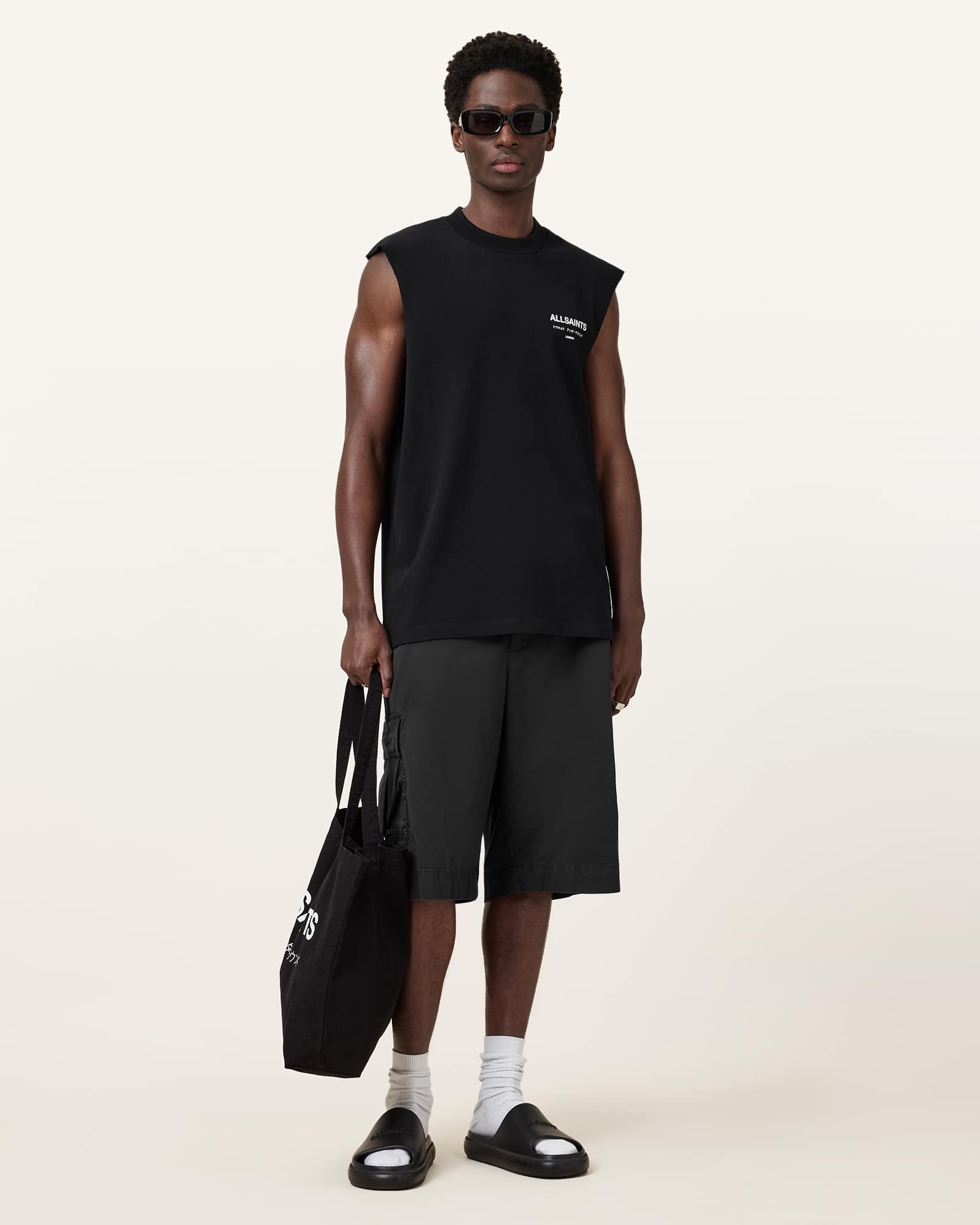 AllSaints Underground Sleeveless Crew Neck T-Shirt