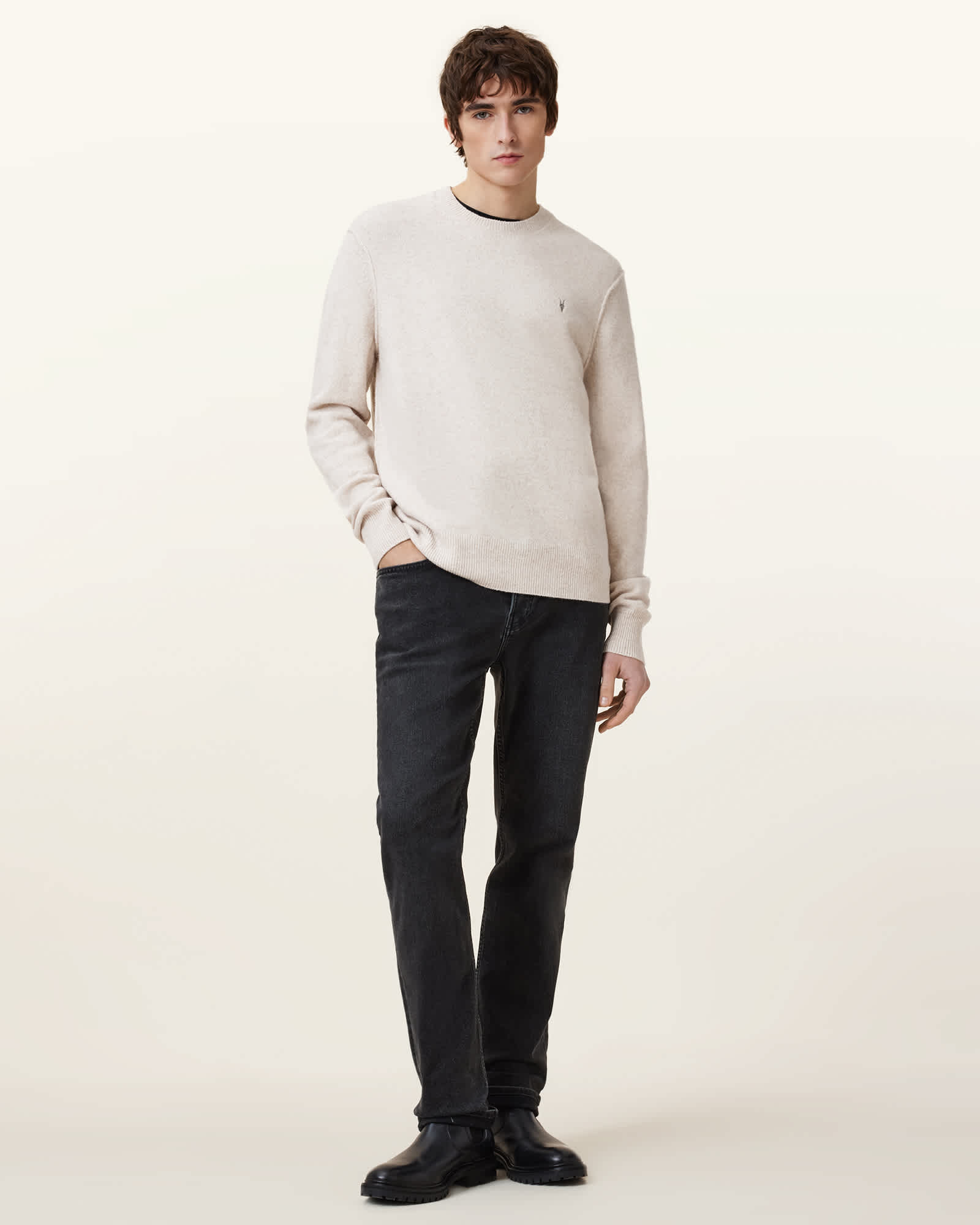 AllSaints Statten Ramskull Crew Neck Jumper