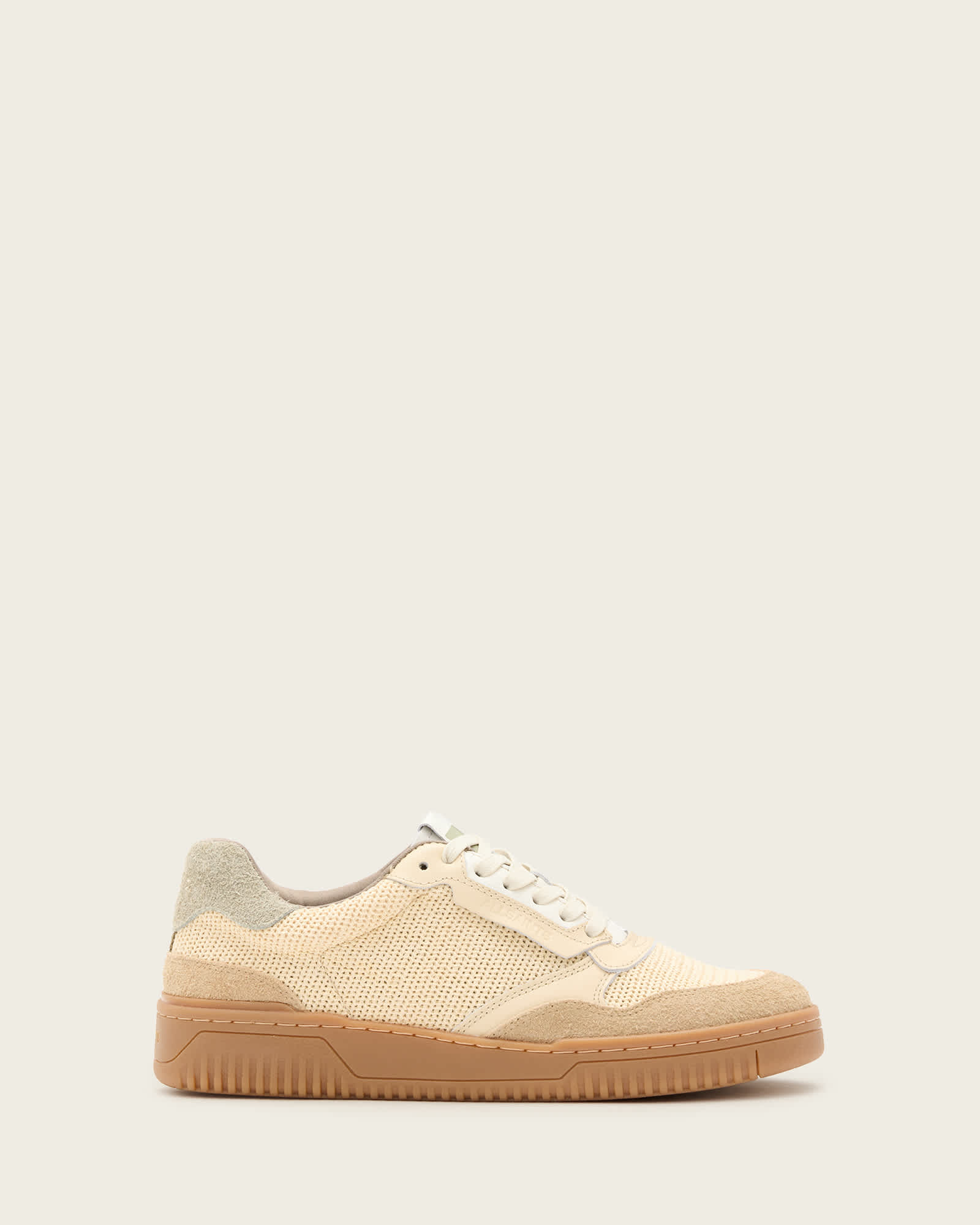 AllSaints Regan Mesh And Suede Low Top Trainers