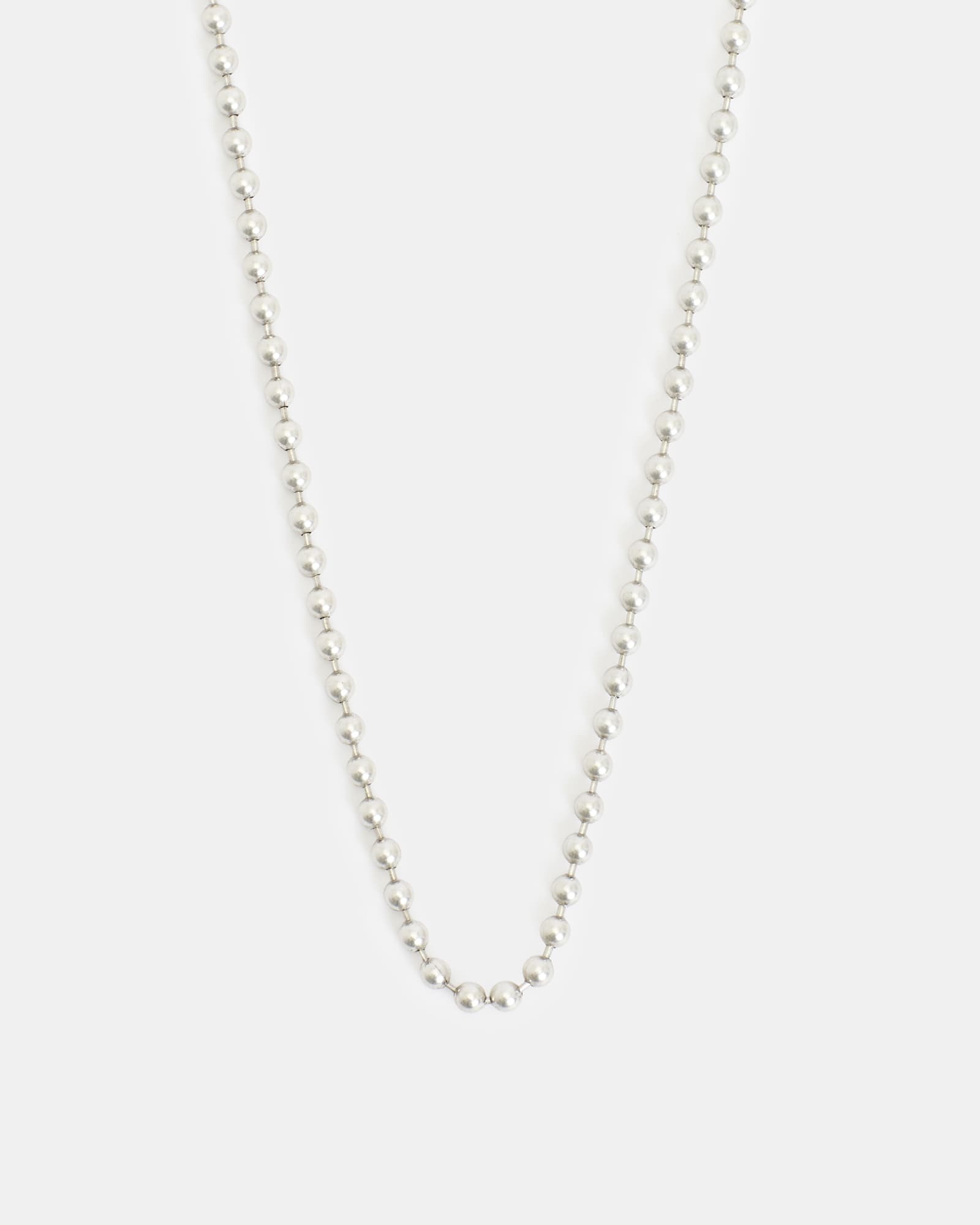 AllSaints Kenn Sterling Silver Beadshot Necklace