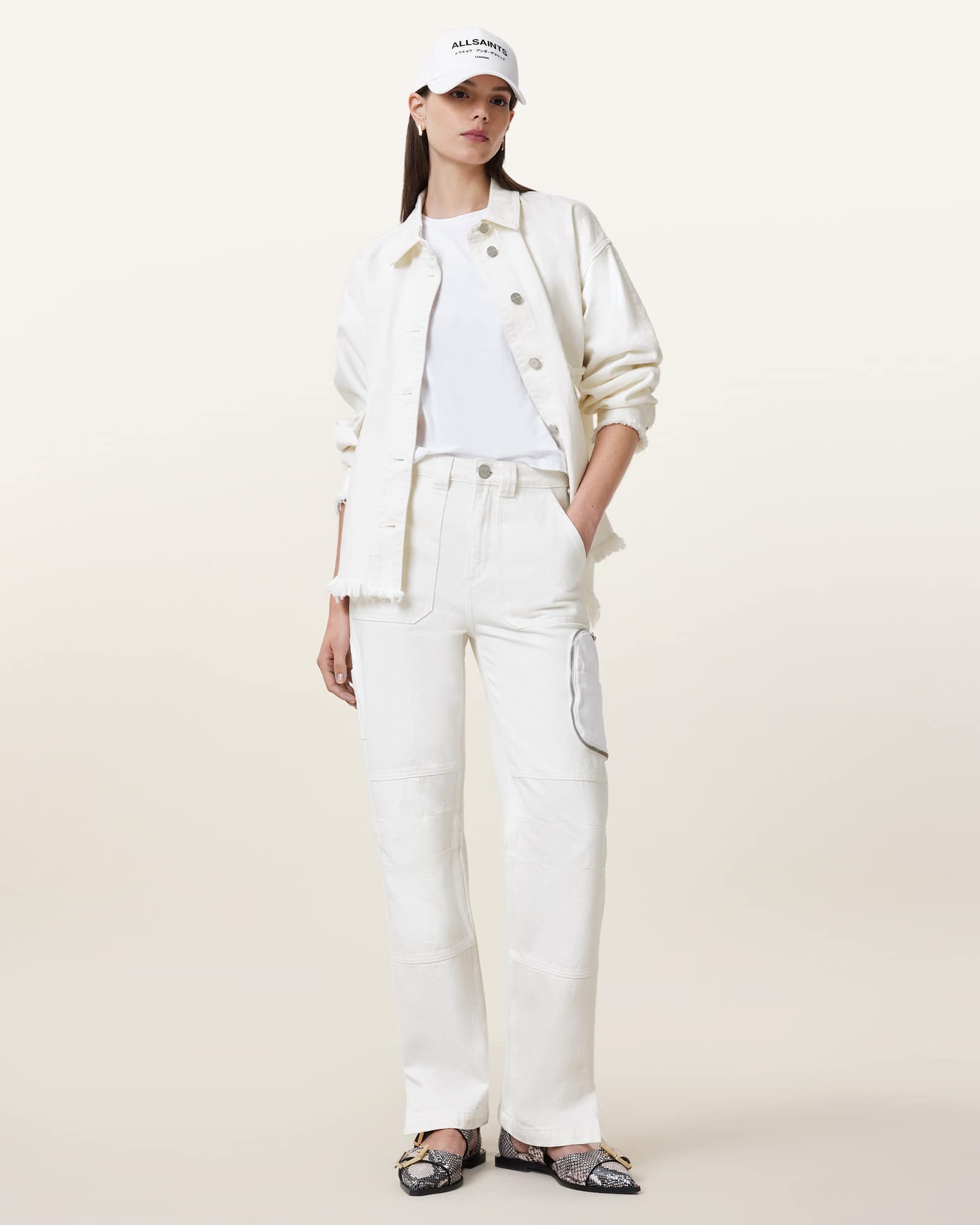 AllSaints Florence Straight Leg Cargo Jeans