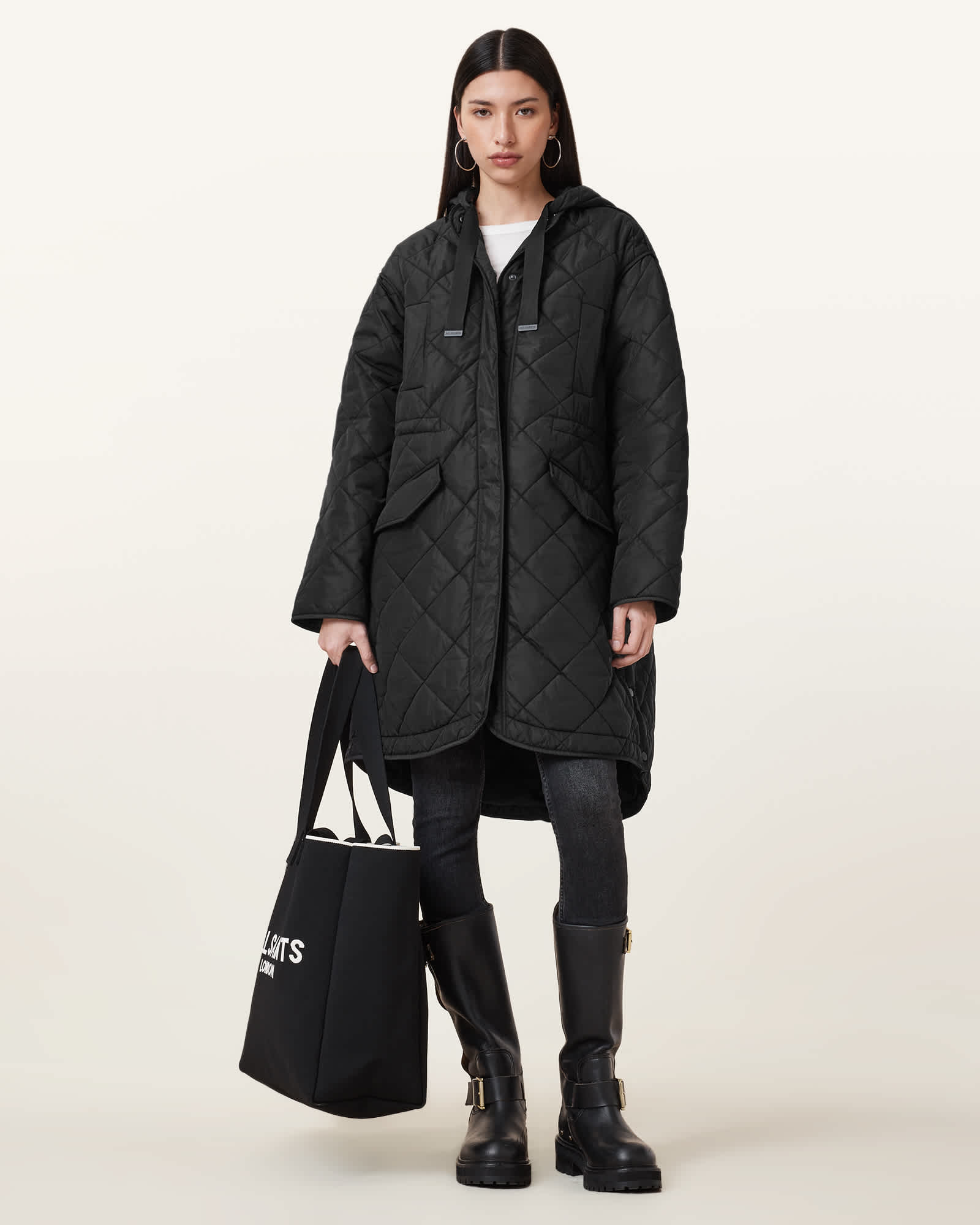 AllSaints Rina Quilted Liner Coat