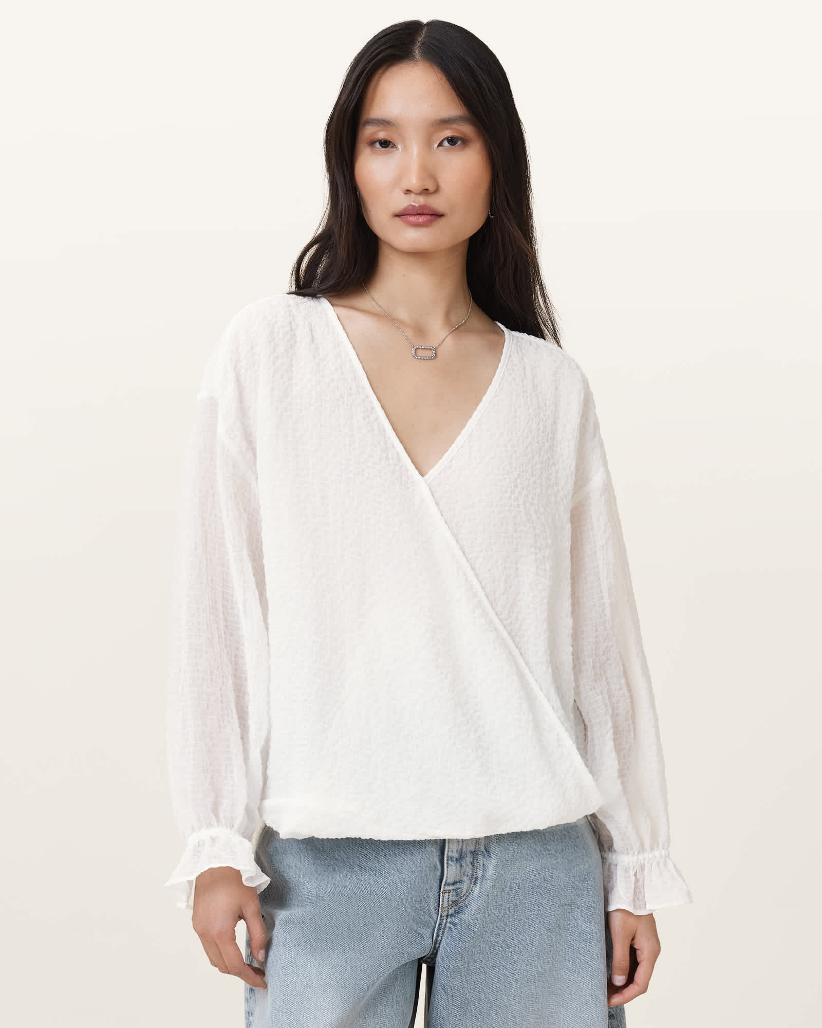 AllSaints Penny Wrap Over Shirt