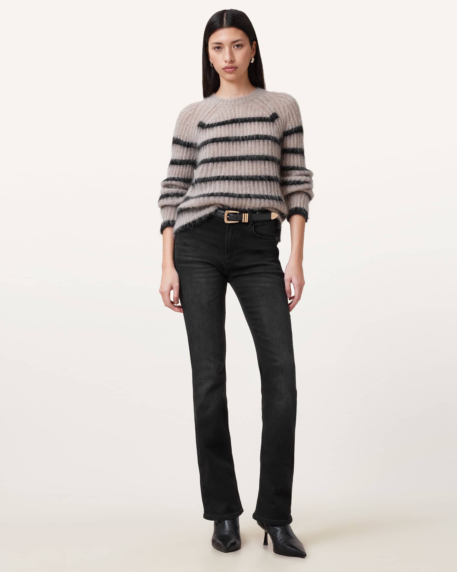 AllSaints Haldan Slim Bootcut Denim Jeans