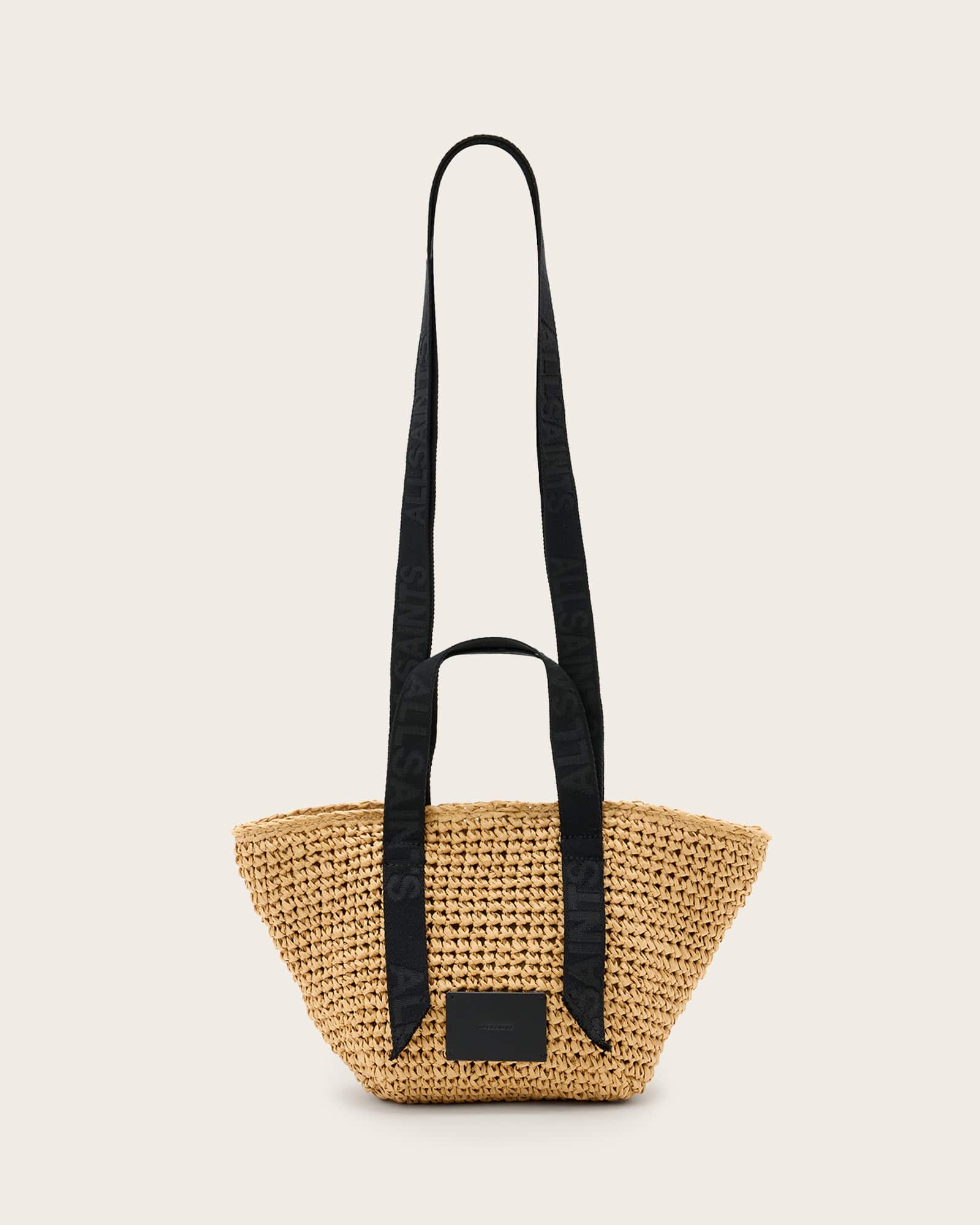 AllSaints Celayne Mini Straw Tote Bag