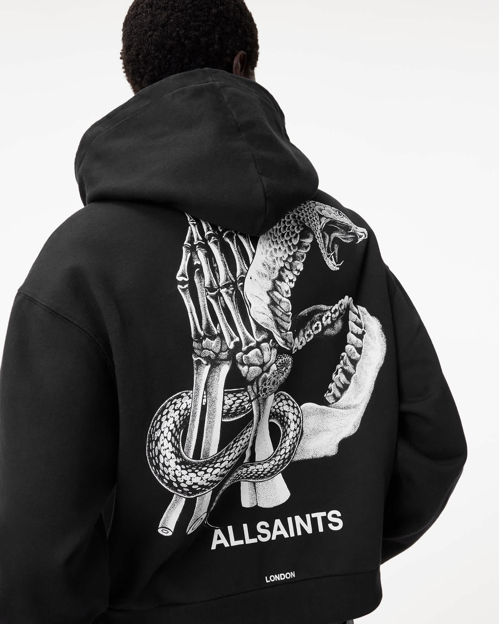 AllSaints Pippa Asp Logo Relaxed Fit Hoodie