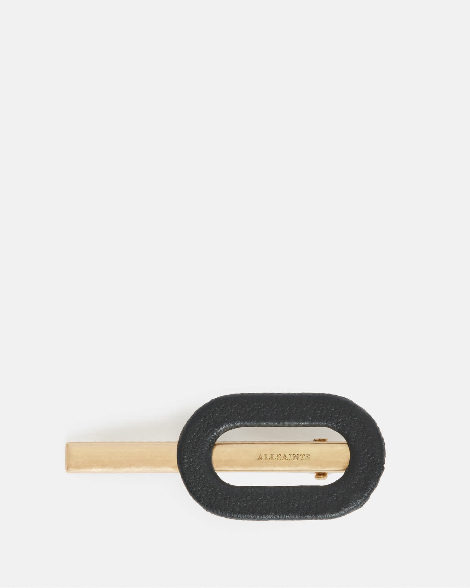 AllSaints Verona Gold Tone Leather Hair Clip