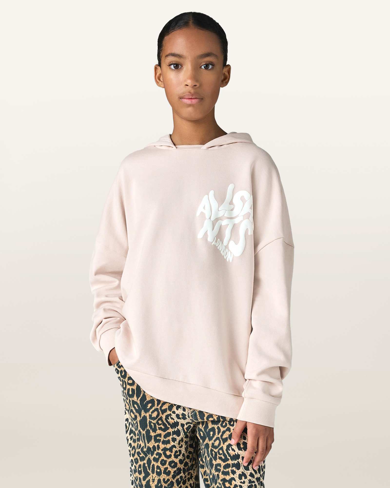 SMALLSAINTS Orlando Oversized Hoodie Pink | ALLSAINTS