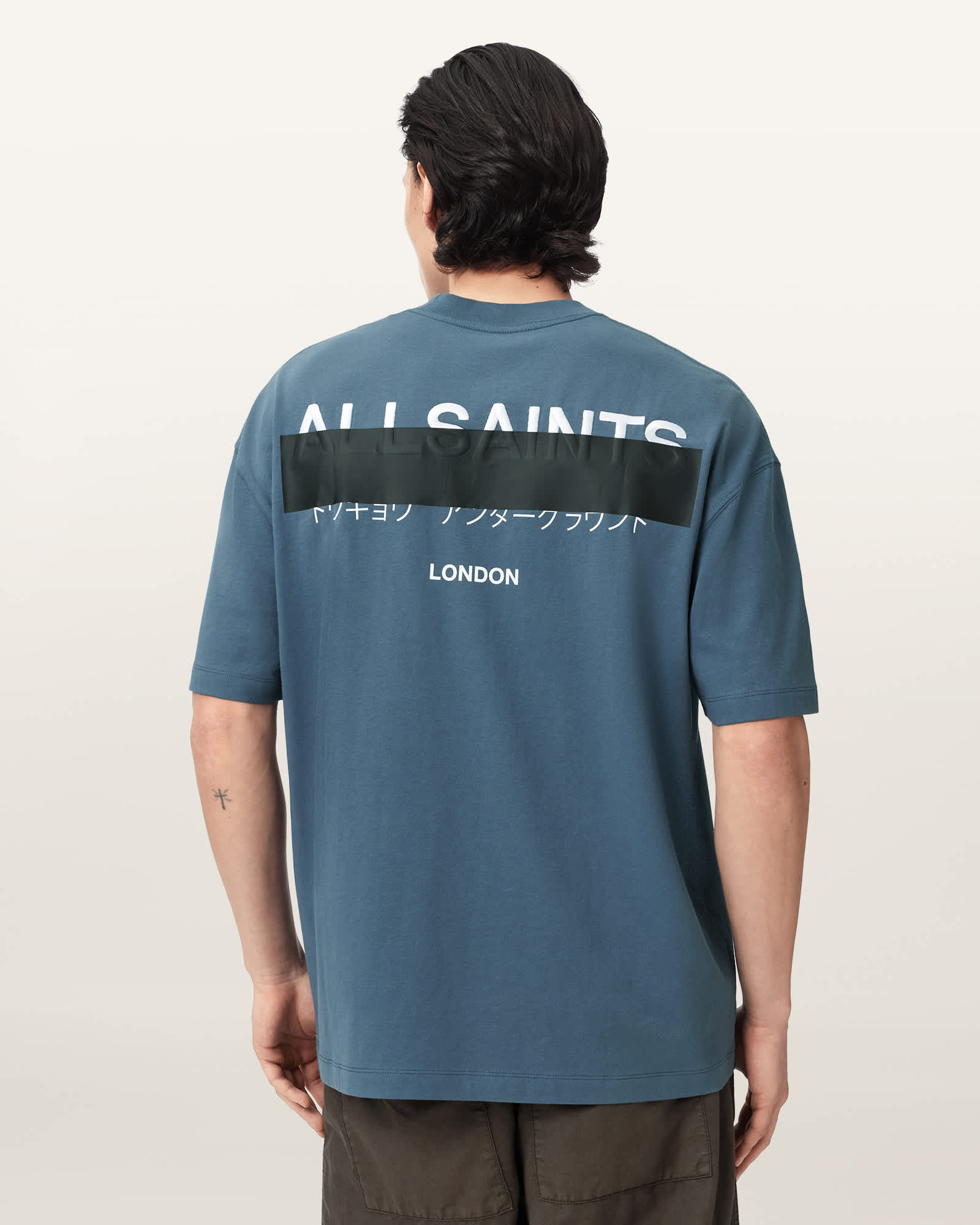 Redact Oversized Embroidered Logo T-Shirt WAVED BLUE | ALLSAINTS US
