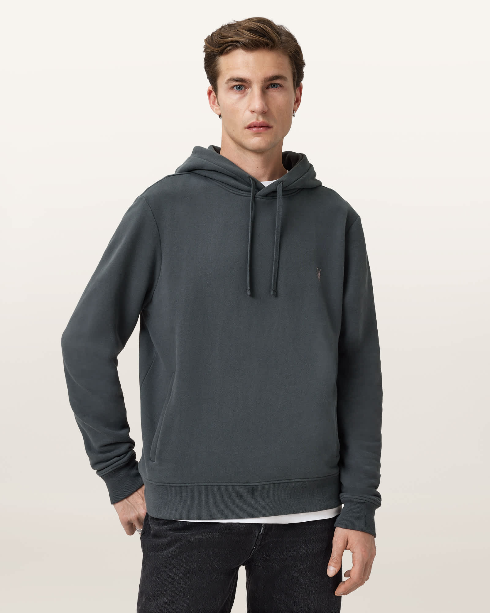 Raven Pullover Ramskull Hoodie SUNIL BLUE | ALLSAINTS US