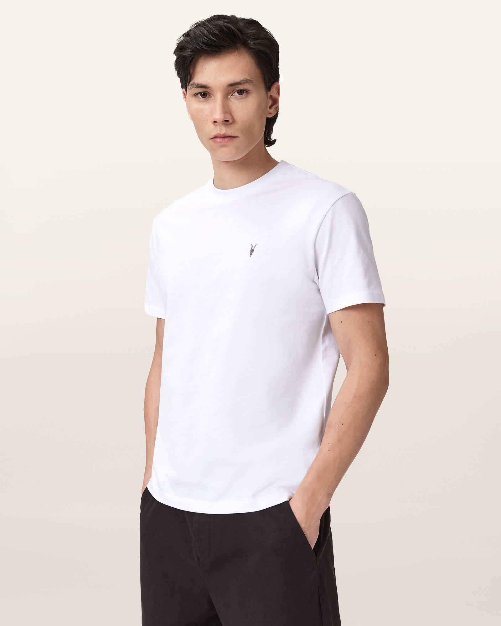 Dexter Short Sleeve Ramskull T-shirt Optic White | ALLSAINTS
