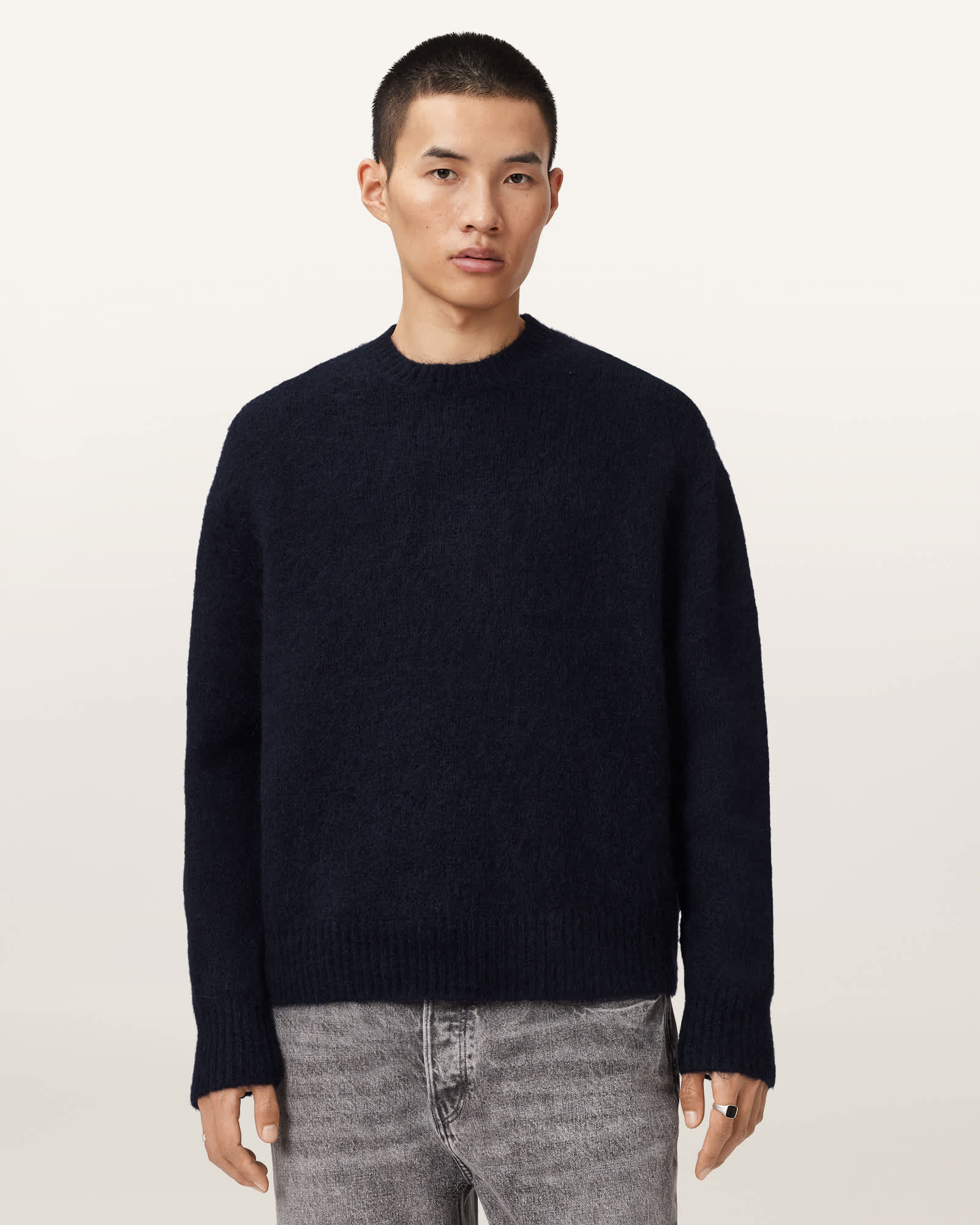 Coby Oversized Wool Blend Jumper Ink Blue | ALLSAINTS Canada