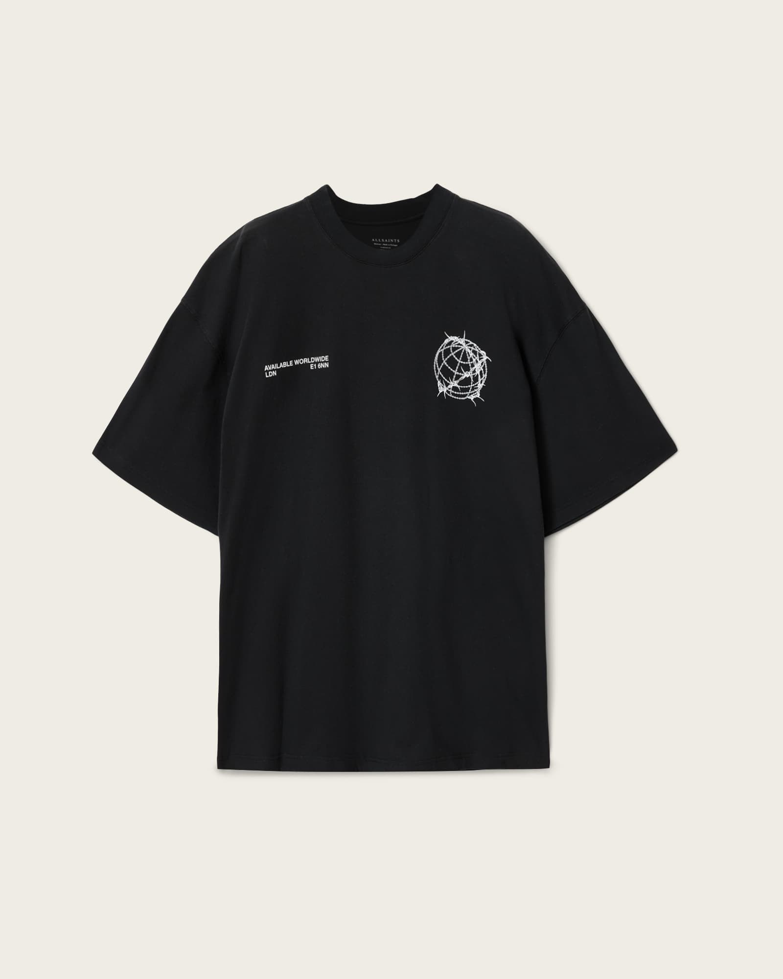 Caller Oversized Short Sleeve Graphic T-Shirt Washed Black