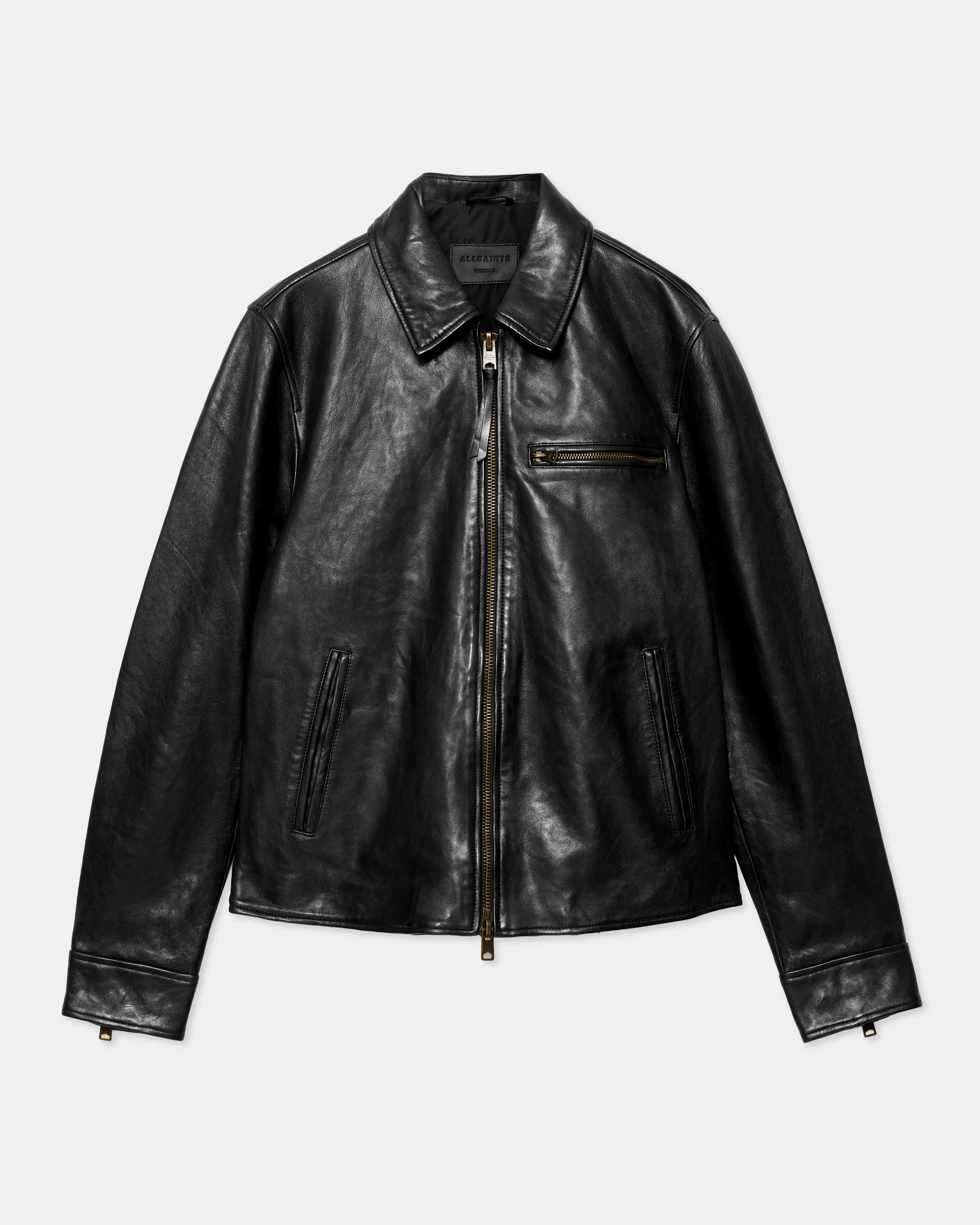 Miller Leather Jacket Black | ALLSAINTS US
