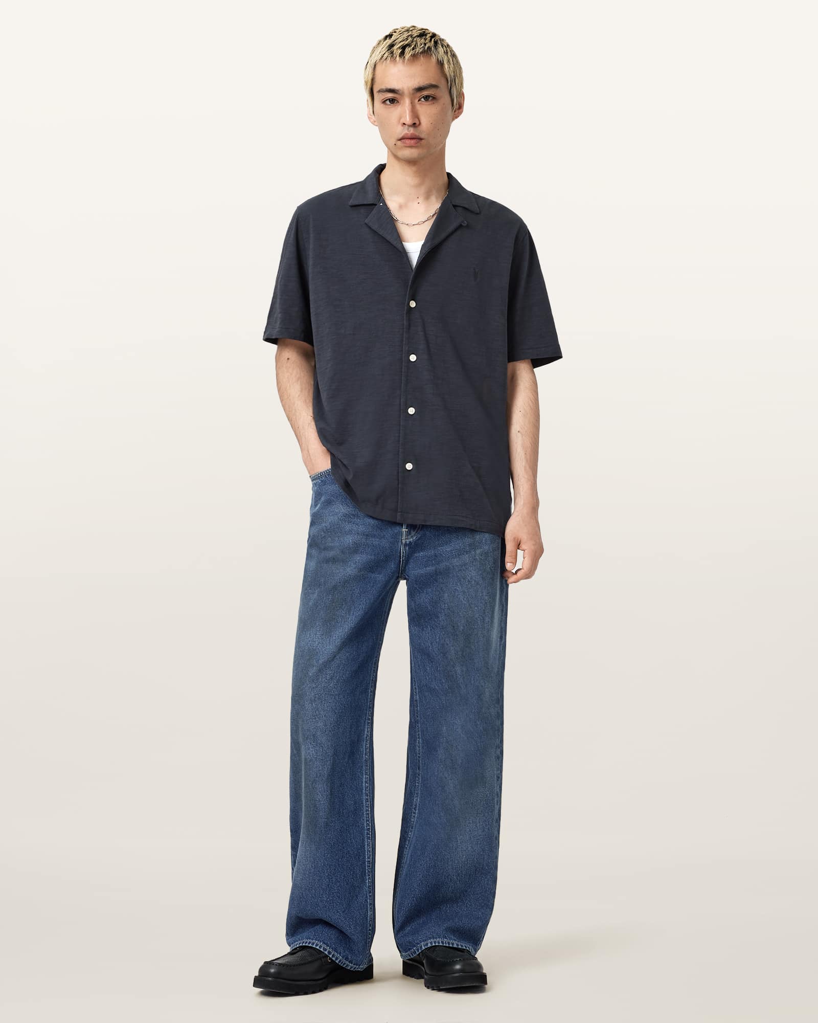 Lenny Loose Fit Wide Leg Denim Jeans Vintage Indigo
