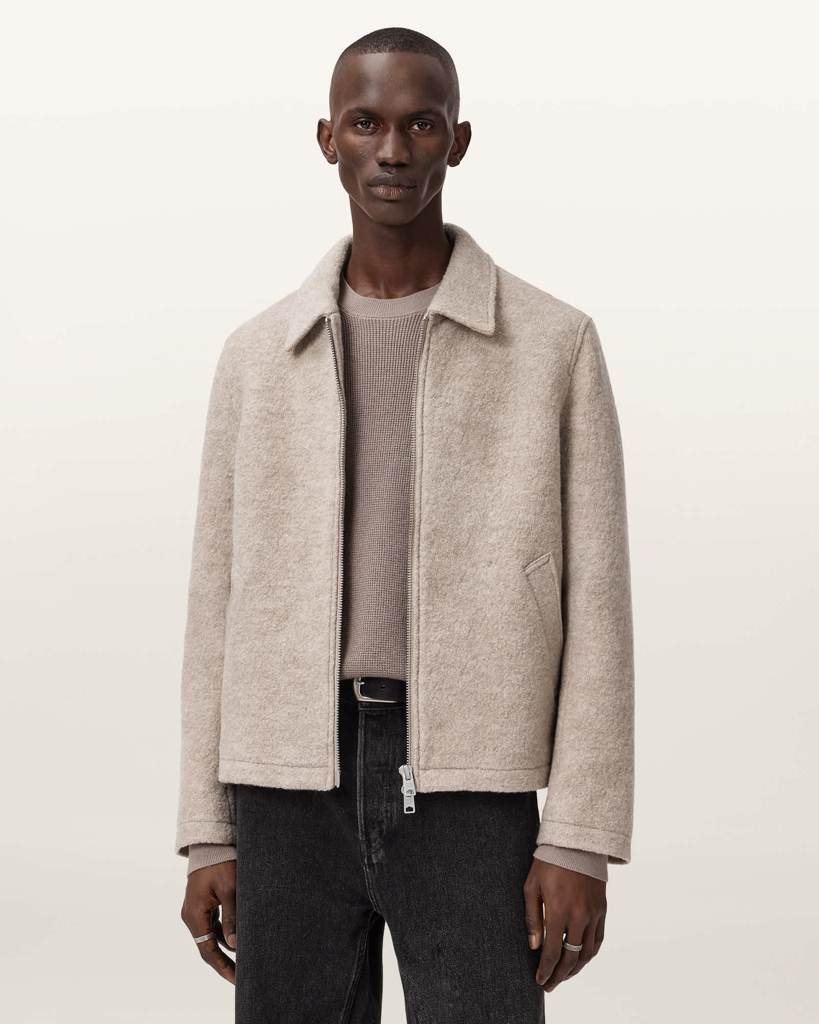Celeste Cropped Wool Jacket NUTMEG BROWN | ALLSAINTS