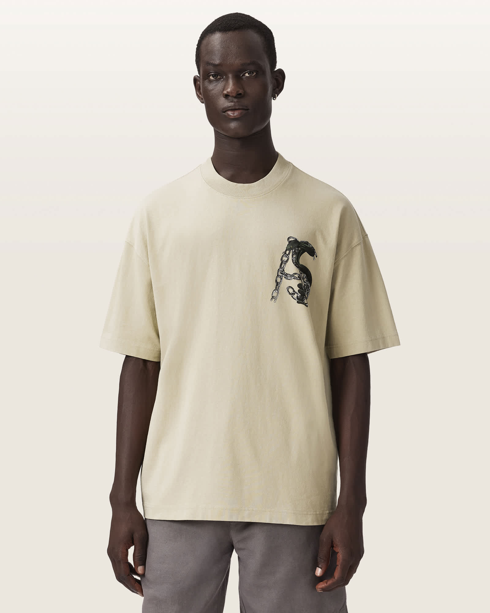 Linx Oversized Short Sleeve T-Shirt SAGE GREEN | ALLSAINTS US