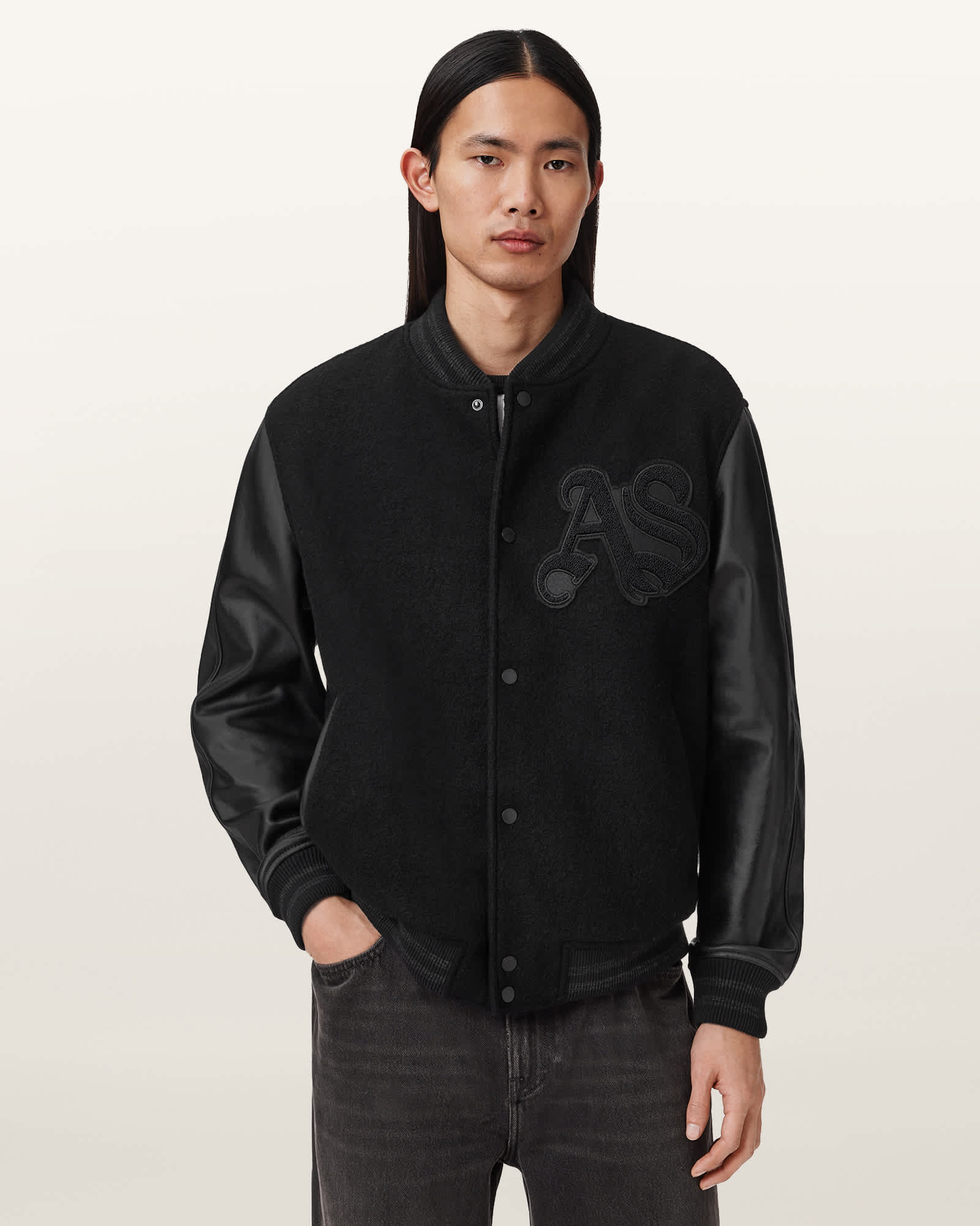 Holloway Bomber Jacket Black/Black | ALLSAINTS US