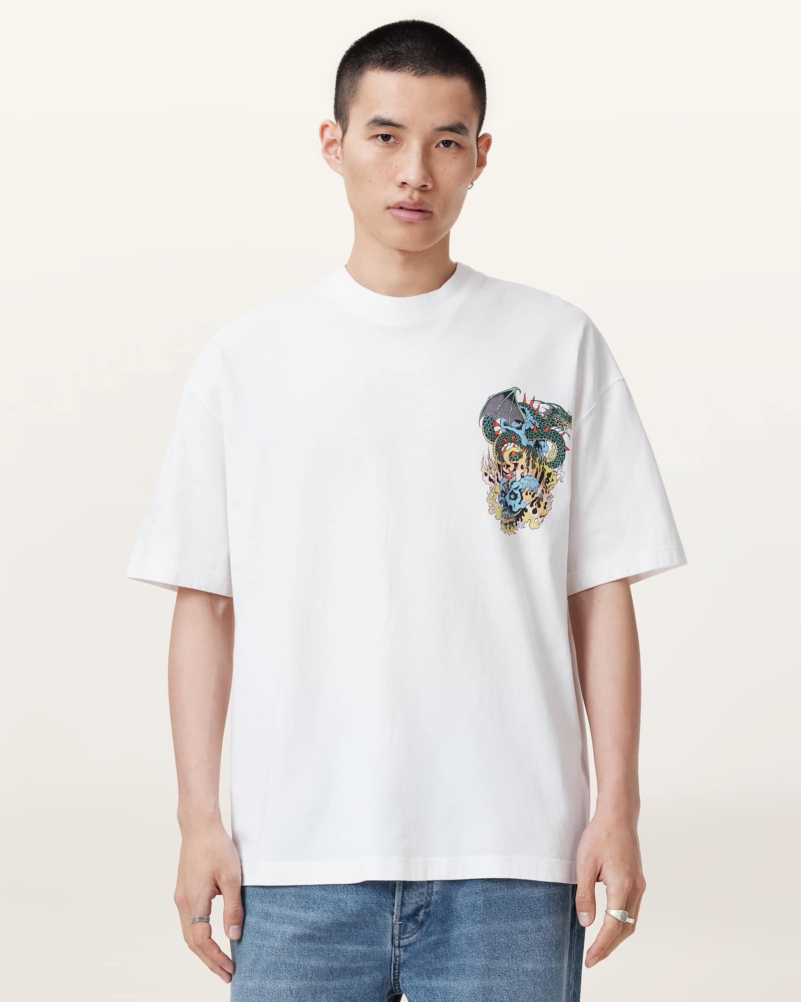 Writher Short Sleeve T-shirt Chalk White | ALLSAINTS US