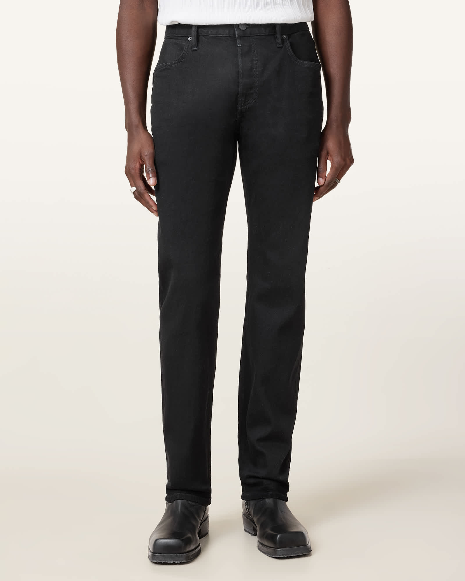 Essentials Denim L/S Shirt - Black – Feature
