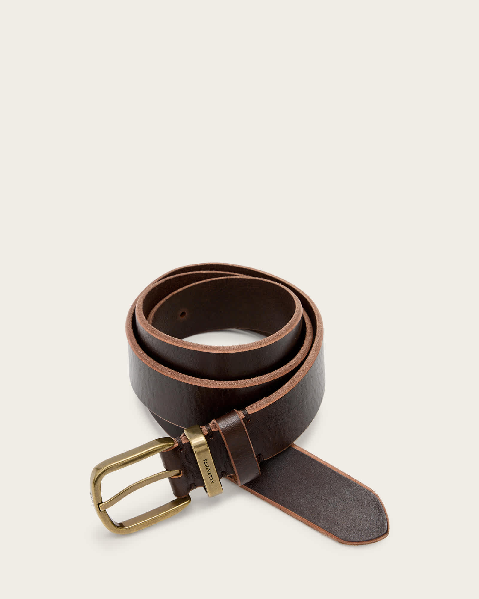 Kai Leather Belt Bitter Brown | ALLSAINTS US