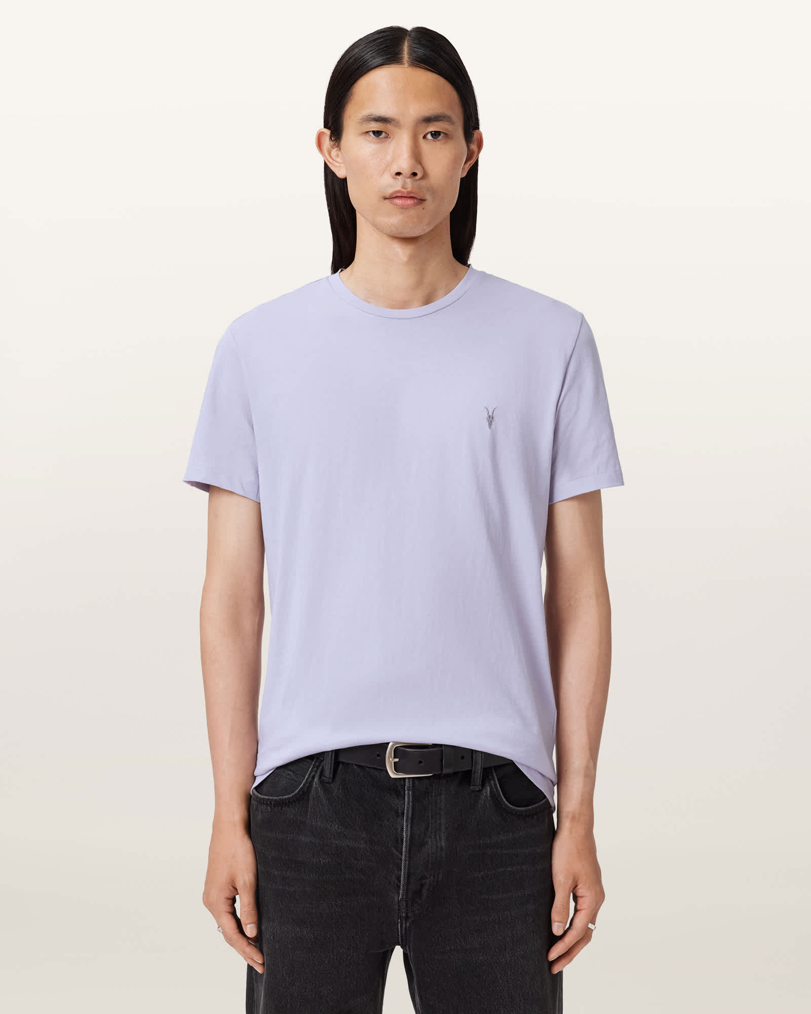 Tonic Crew Neck Slim Ramskull T-Shirt DUSTY LILAC | ALLSAINTS US