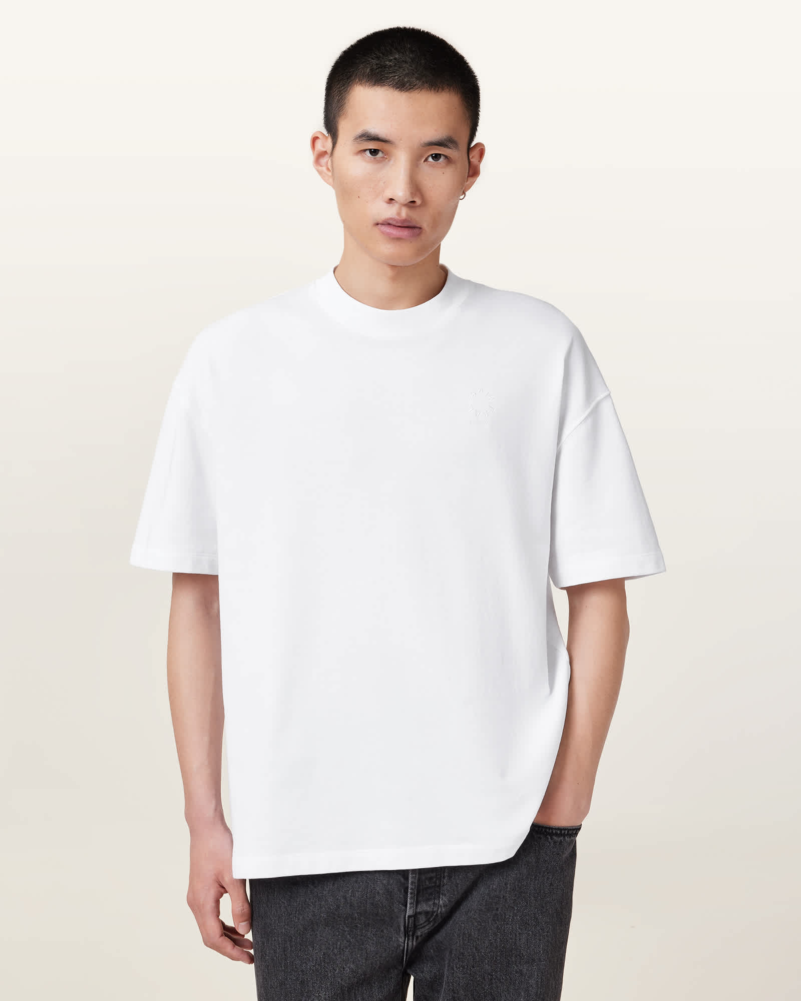 Haven Embroidered Logo Oversized T-Shirt Optic White Haven Embroidered Logo Oversized T-Shirt Optic White