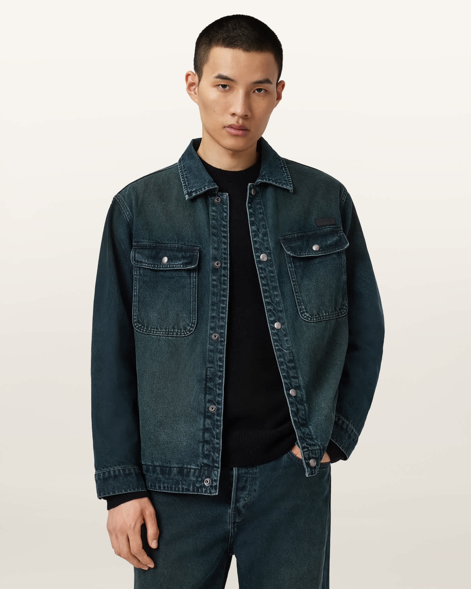 Castleford Denim Overshirt PHANTOM BLUE | ALLSAINTS US
