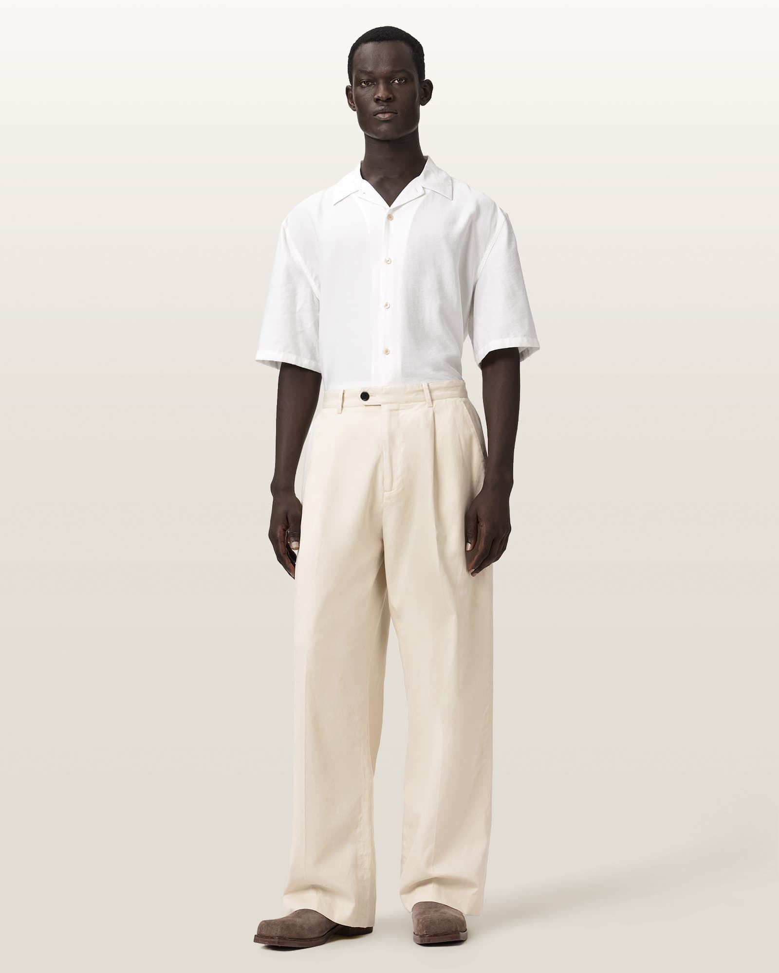 Midas Wide Leg Relaxed Fit Pants TERN WHITE | ALLSAINTS US