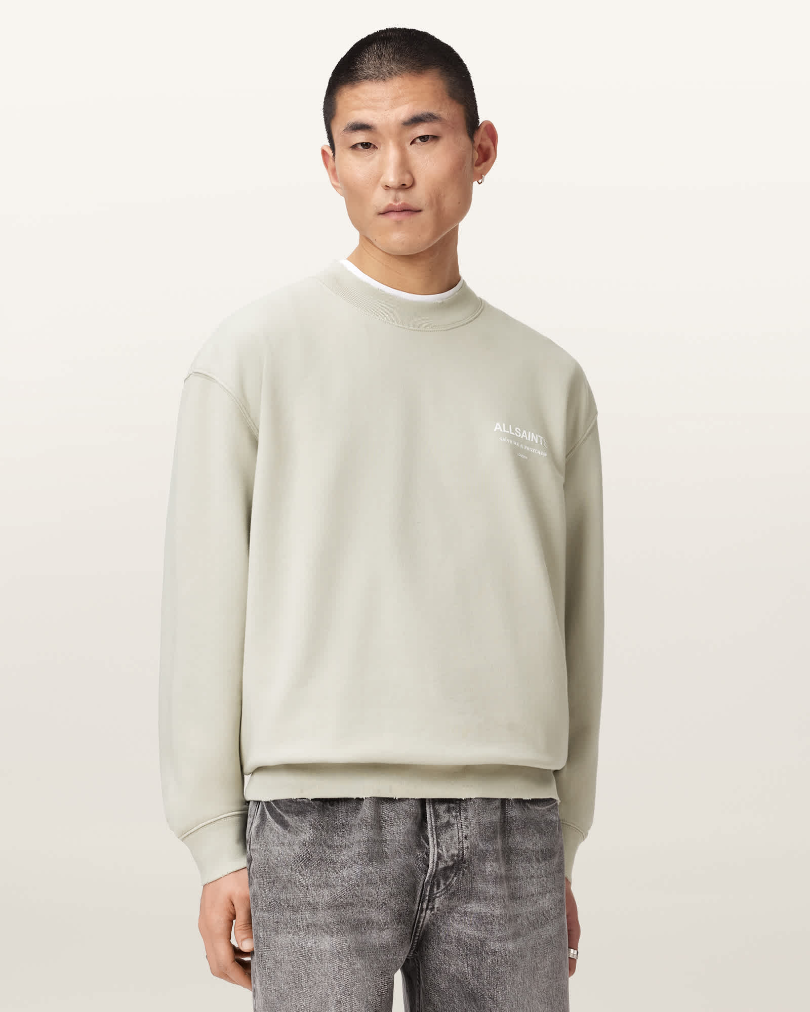 【即日発送可】GDC TONAL CREWNECK SWEATSHIRT 白 S Dreamer Oversized Crew Neck Sweatshirt POWDERED GREEN | ALLSAINTS