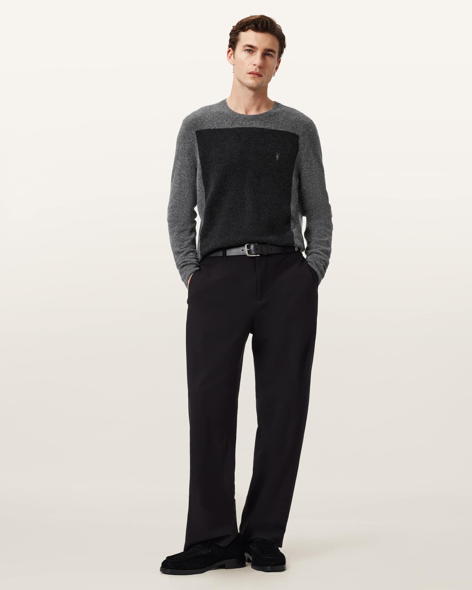 Lobke Ramskull Crew Neck Sweater Charcoal Grey | ALLSAINTS US