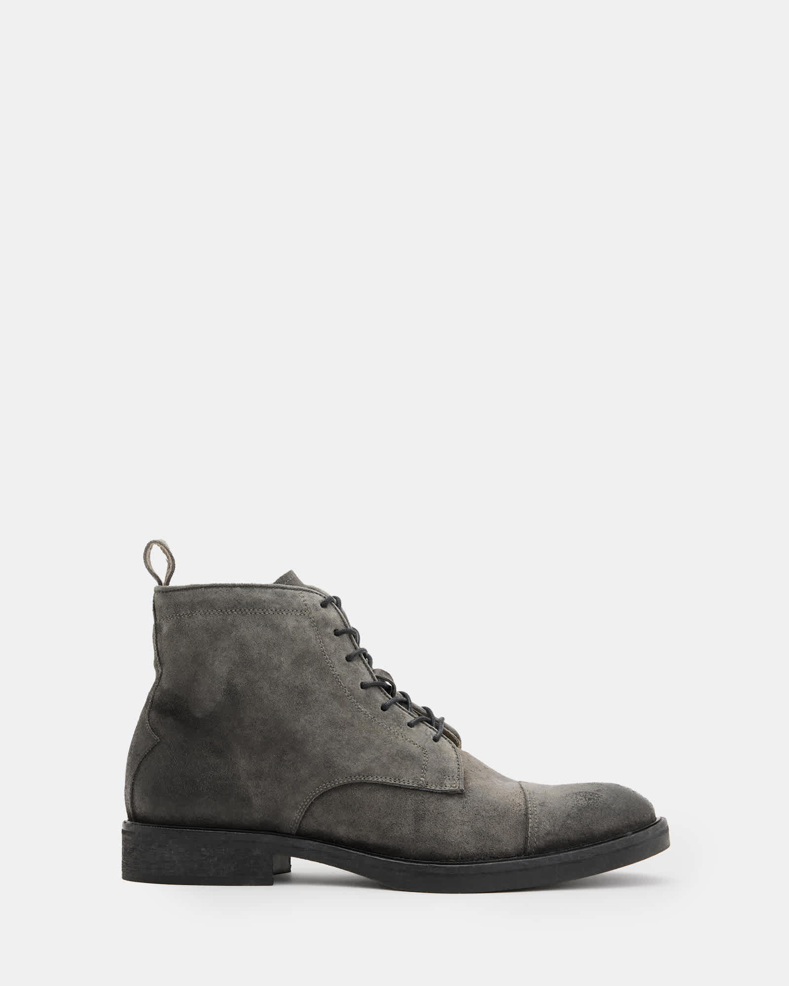 Drago Suede Lace Up Boots Charcoal Grey | ALLSAINTS