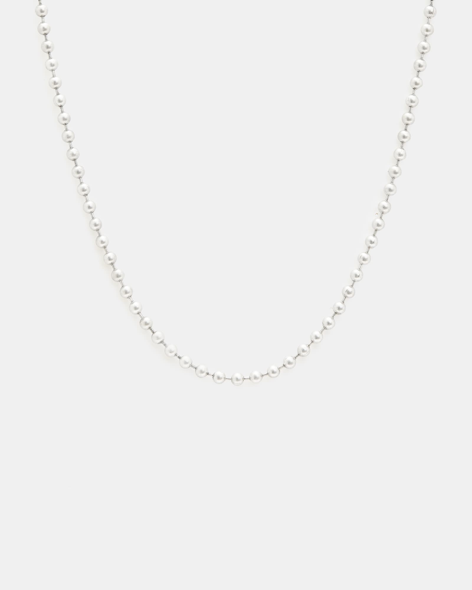 Toby Ball Chain Necklace WARM SILVER | ALLSAINTS
