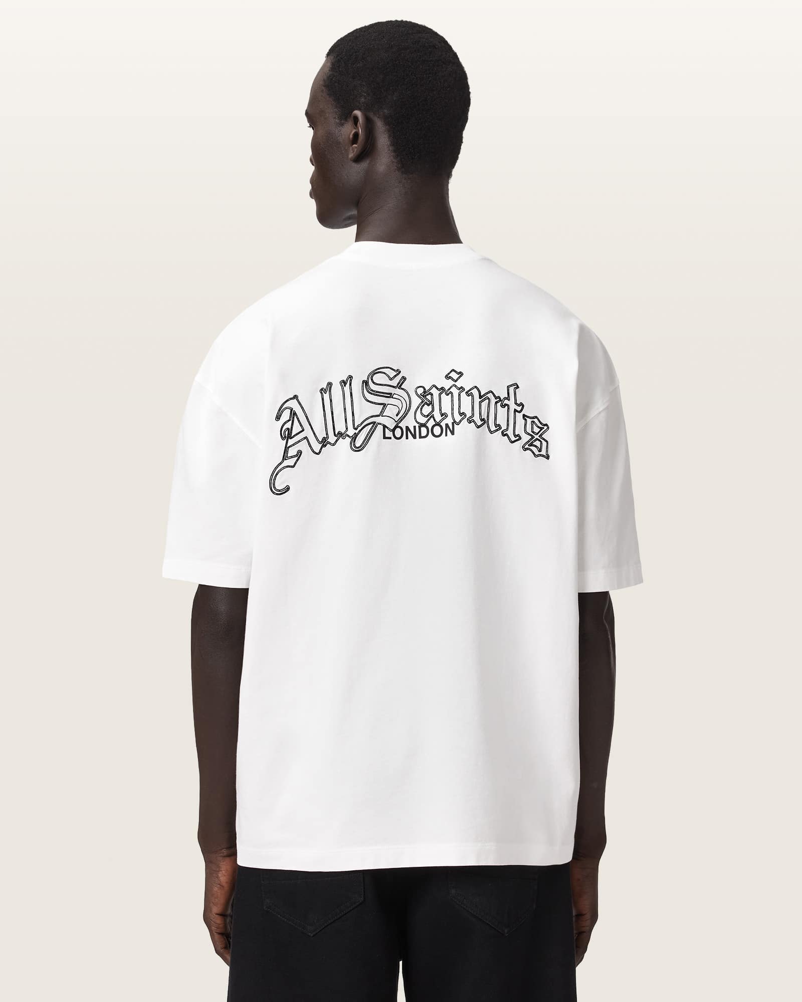 Descent Oversized Graphic T-Shirt ASHEN WHITE | ALLSAINTS