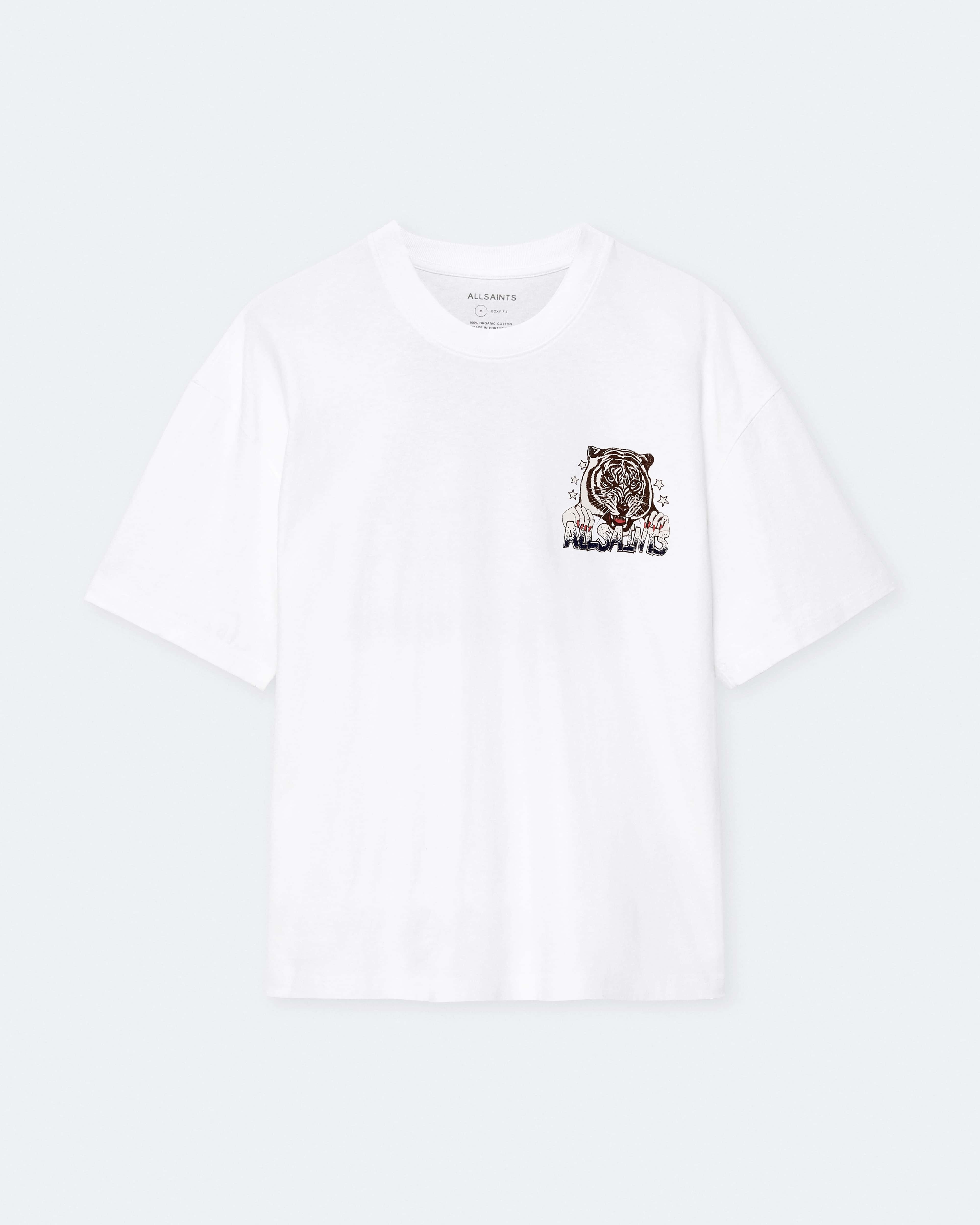 Tigeress Relaxed Graphic T-Shirt Optic White | ALLSAINTS US