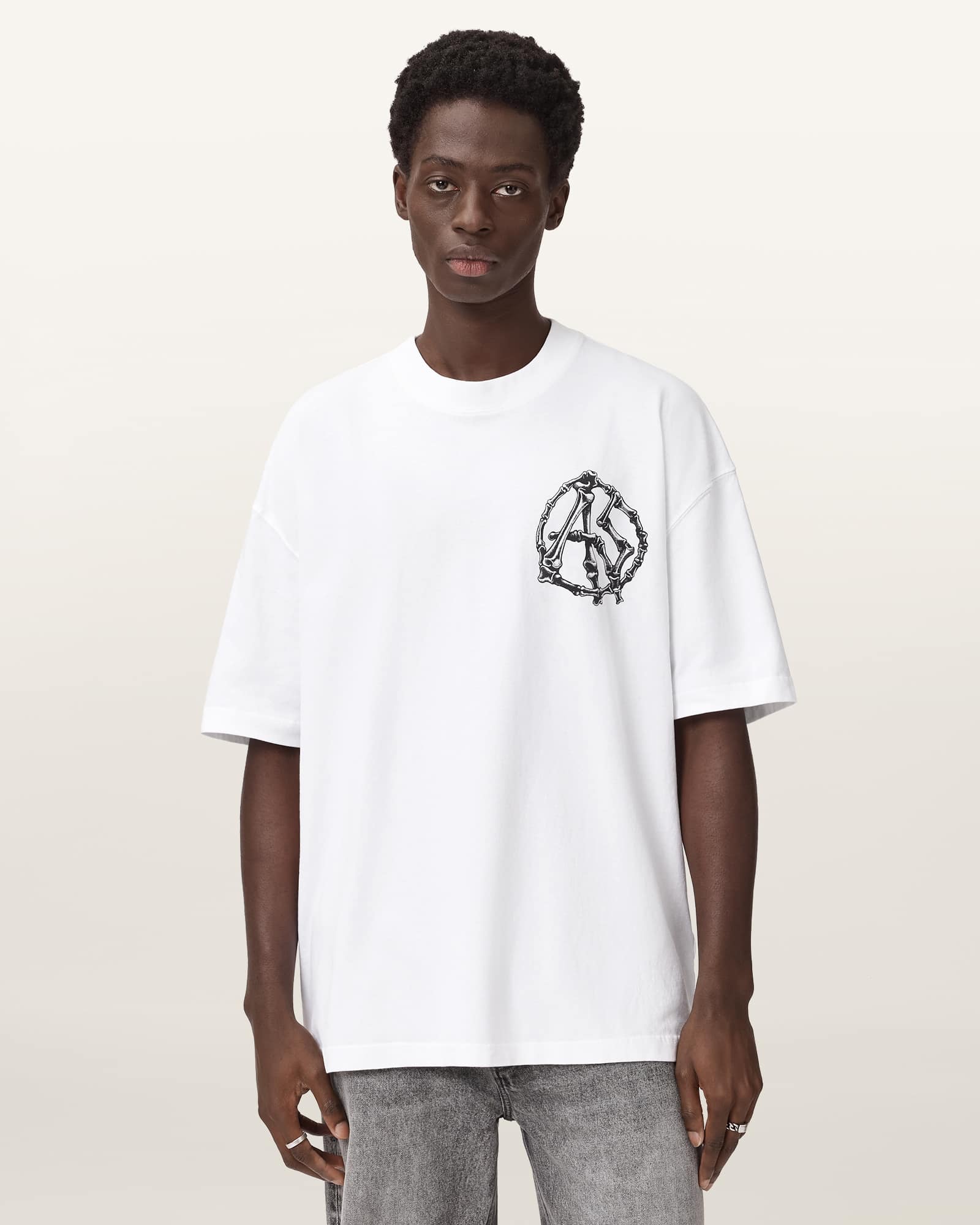 Anatomica Oversized T-Shirt Optic White | ALLSAINTS US