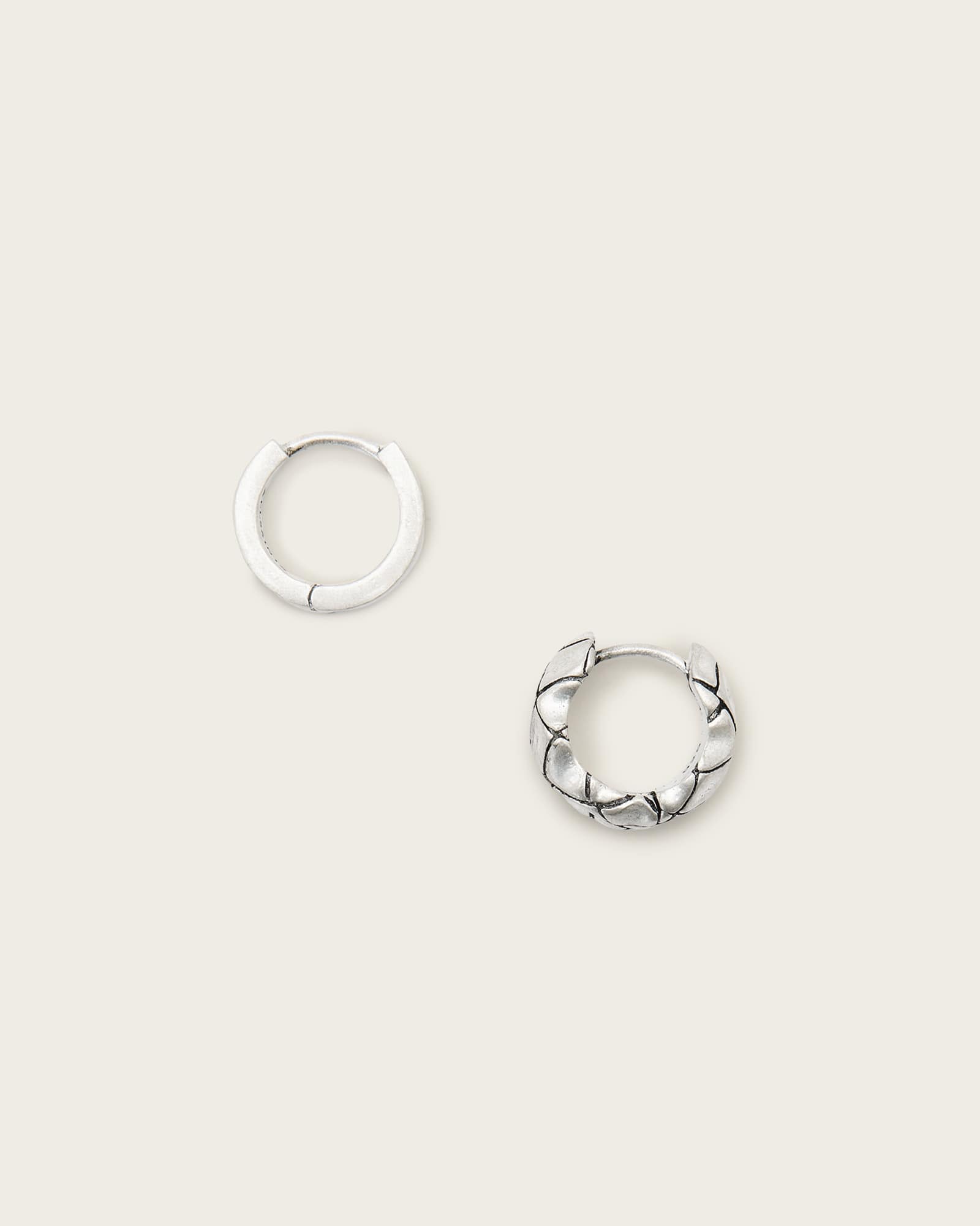 Ajax Sterling Silver Hoop Earring Set WARM SILVER | ALLSAINTS US
