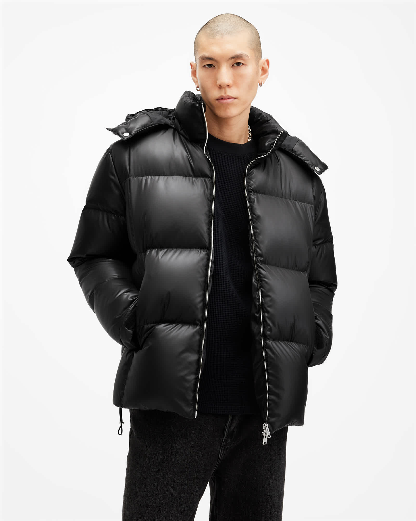 Lupin Recycled Quilted Puffer Jacket Faded Black | ALLSAINTS US