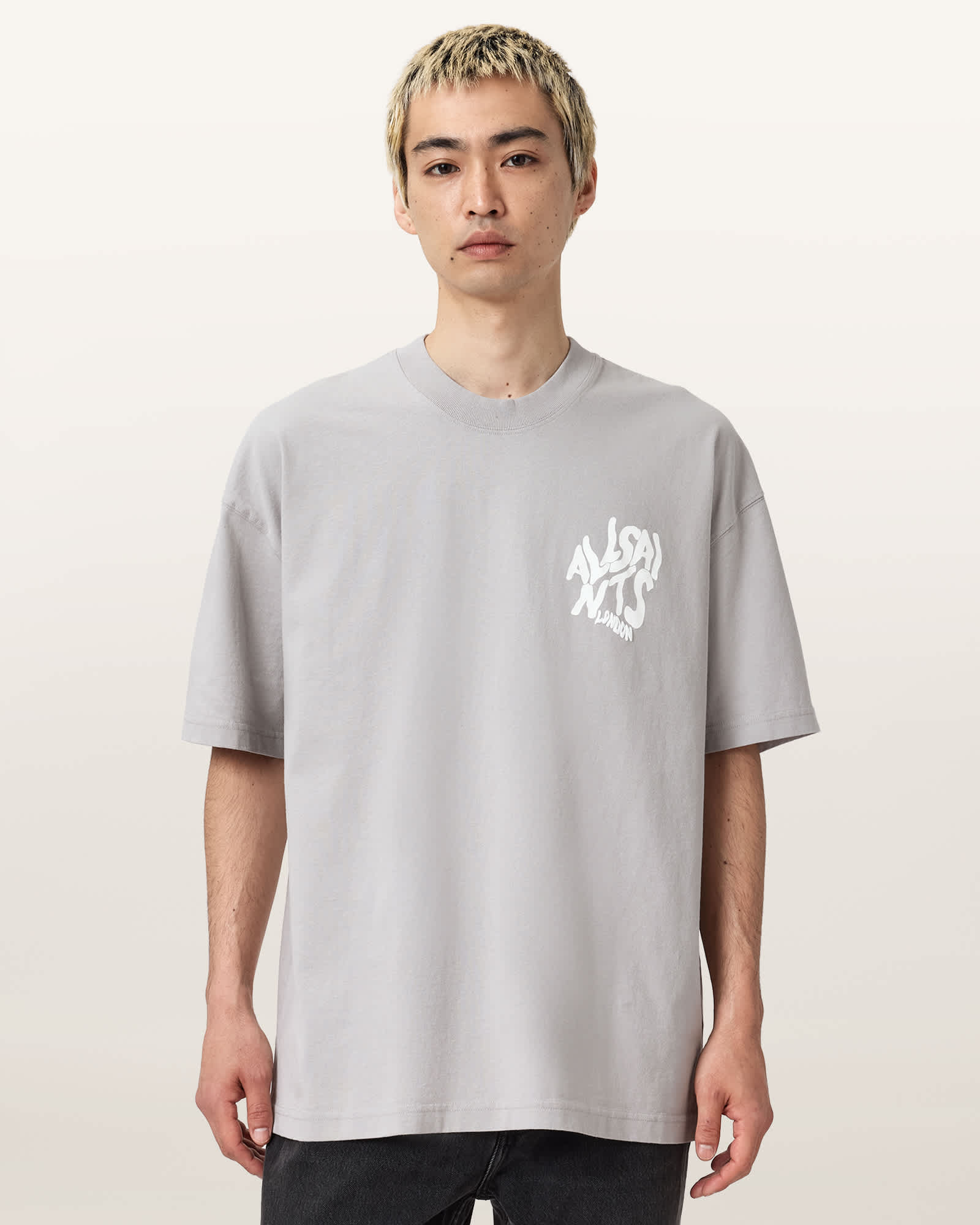 Orlando Logo Print Oversized T-Shirt CARBON GREY | ALLSAINTS US
