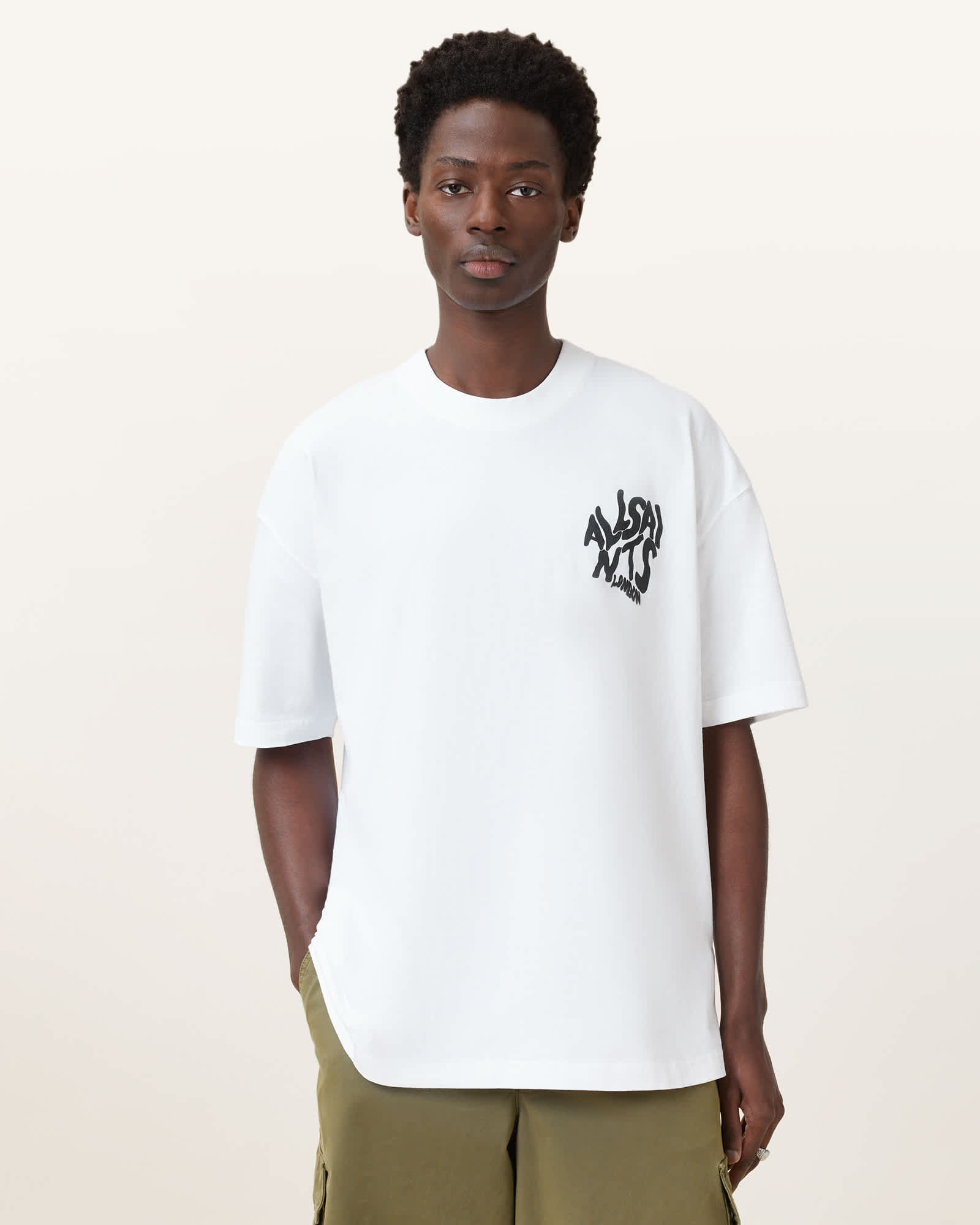 Orlando Logo Print Oversized T-Shirt ASHEN WHITE | ALLSAINTS US Orlando Logo Print Oversized T-Shirt ASHEN WHITE | ALLSAINTS US