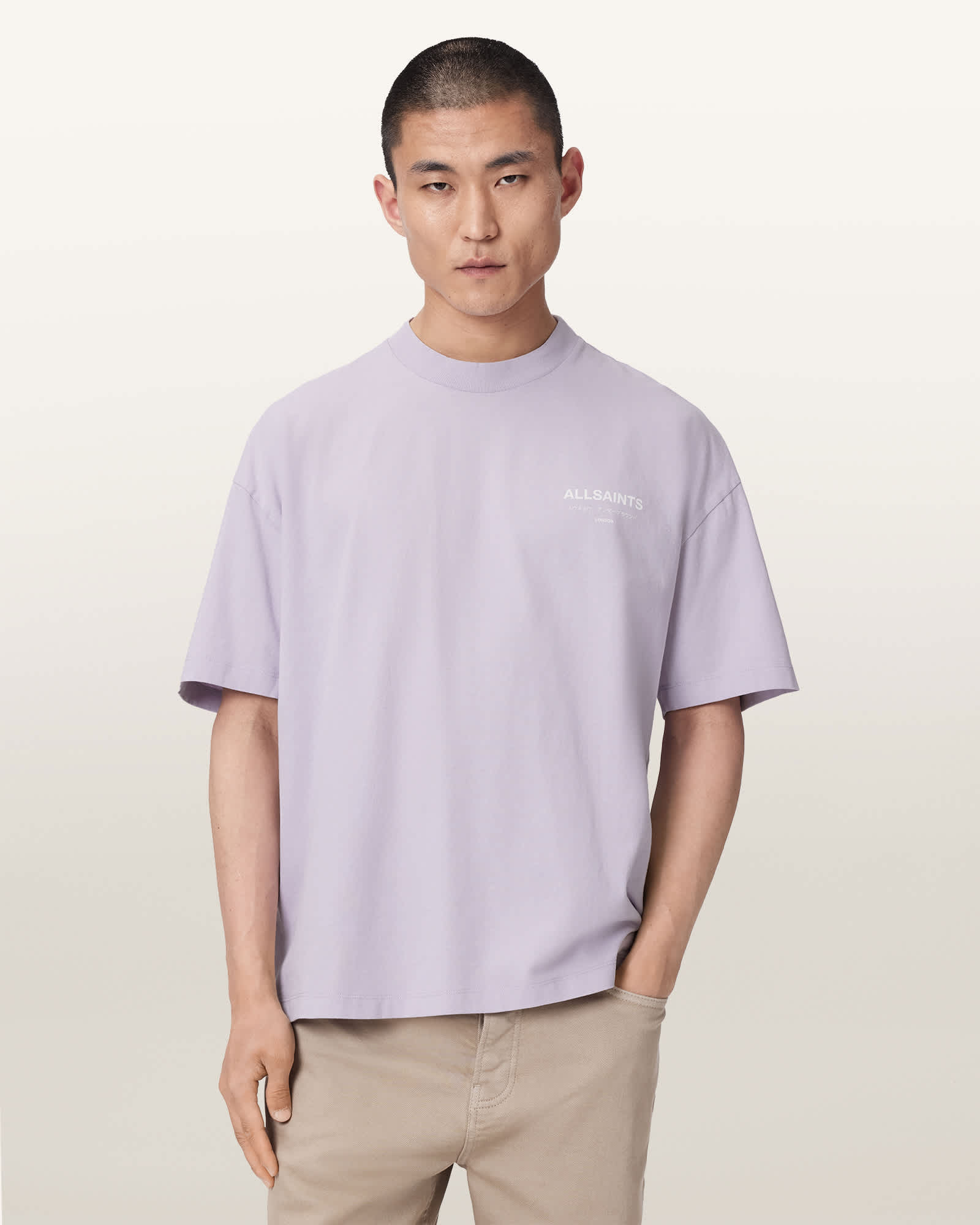 Underground Oversized Crew Neck T-Shirt PARMA PURPLE | ALLSAINTS US