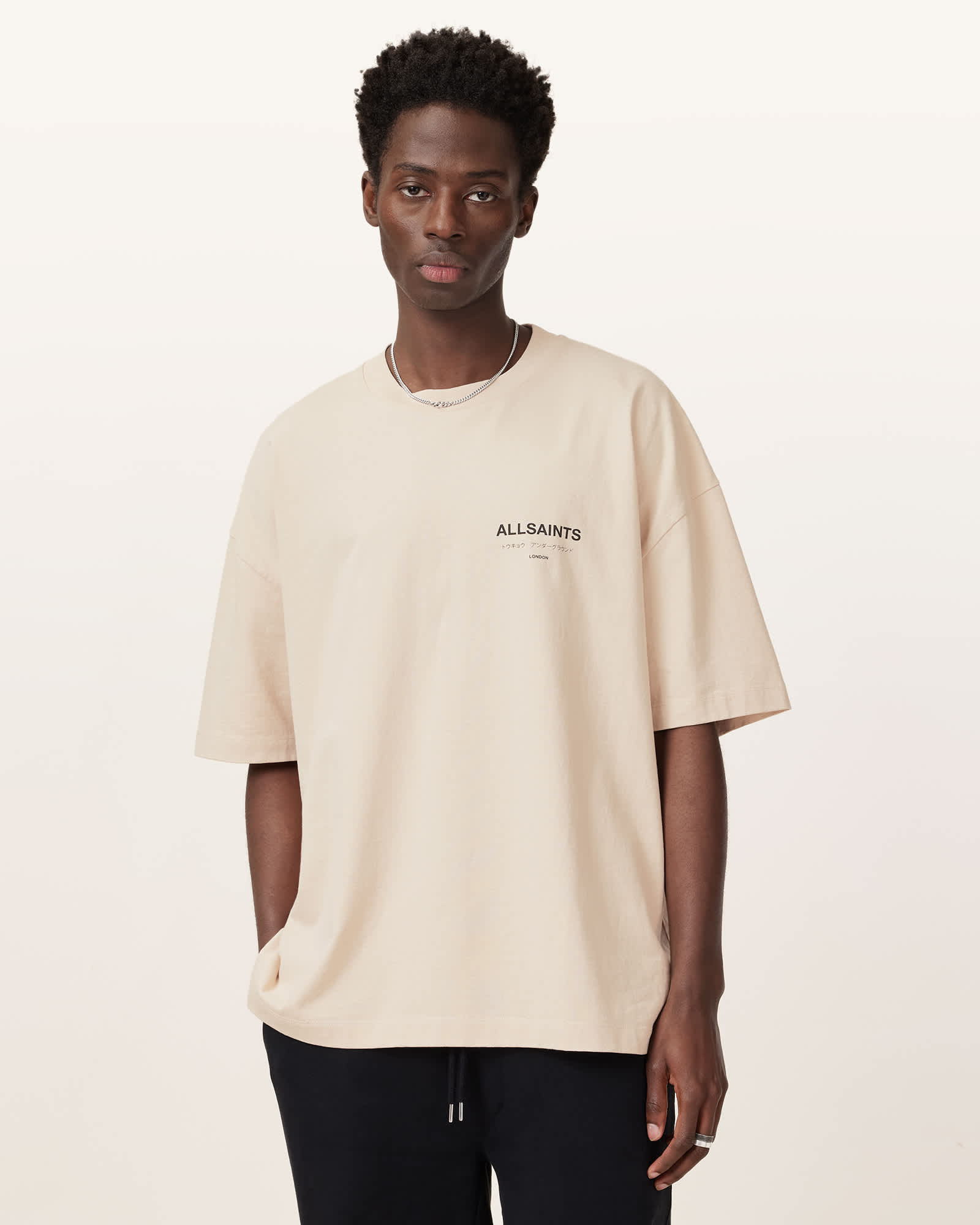 Underground Oversized Crew Neck T-Shirt DUSTY LIGHT BROWN