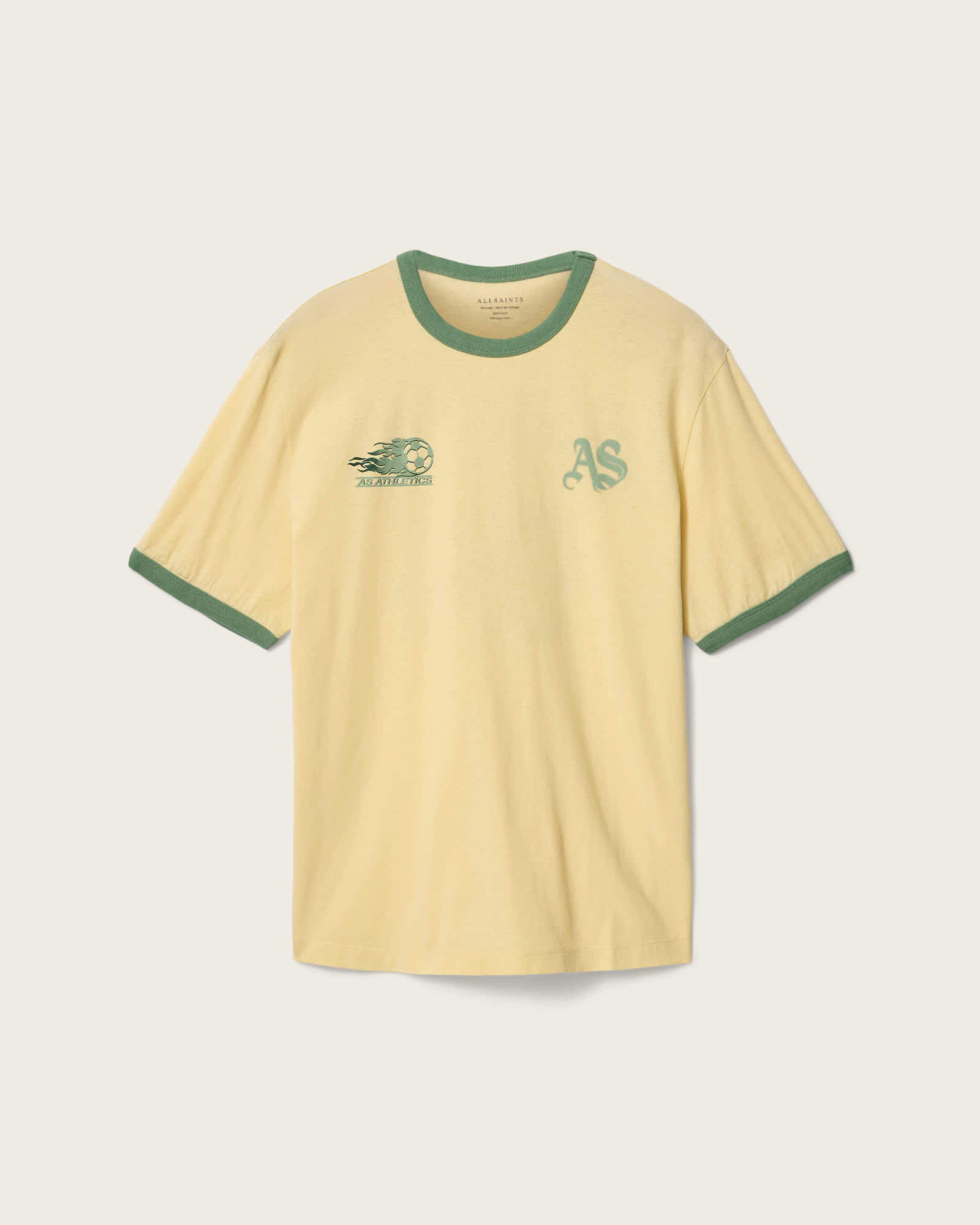 Brasilia Short Sleeve Soccer T-Shirt CAPSICUM YELLOW | ALLSAINTS US