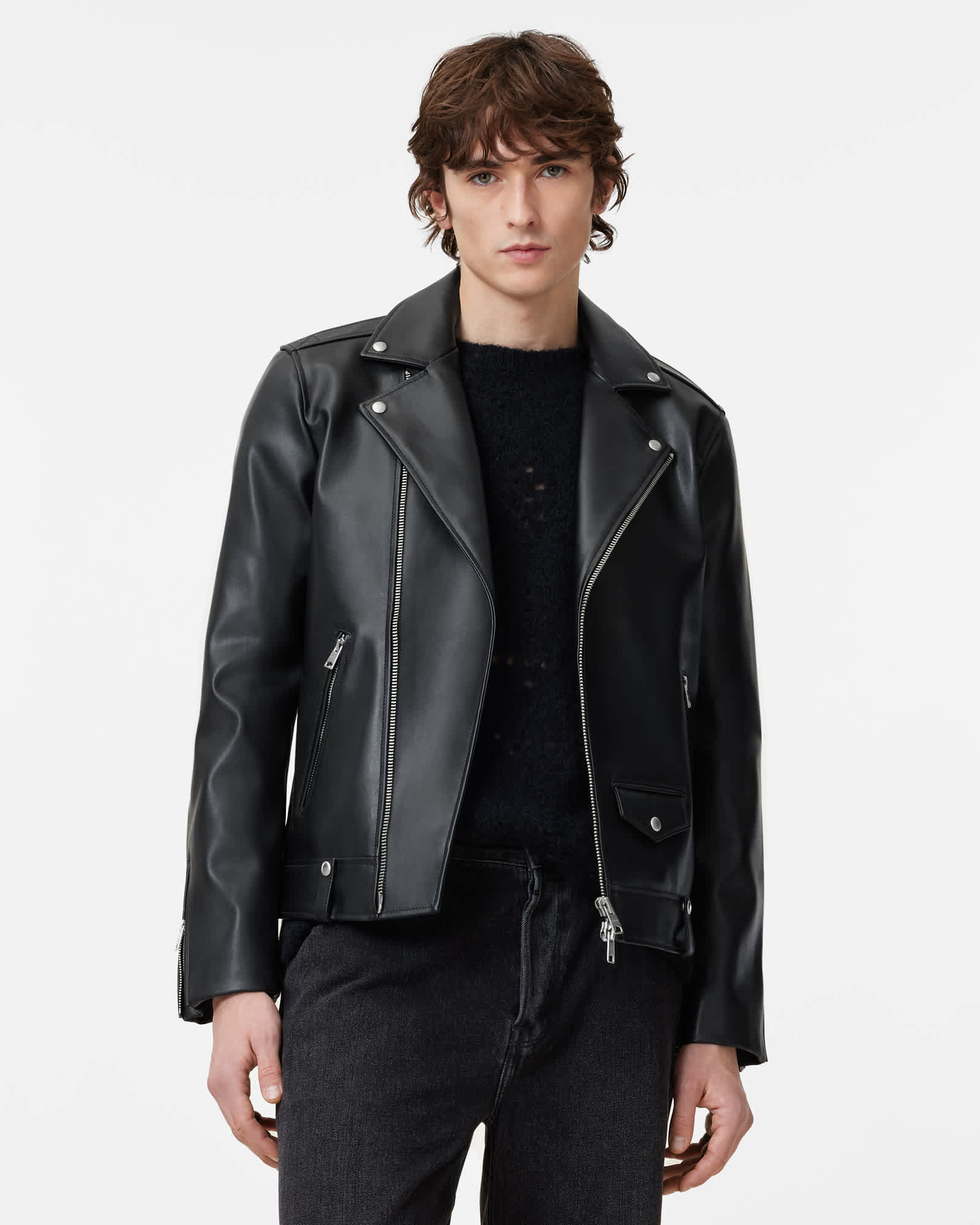 Milo Desserto® Biker Jacket Black | ALLSAINTS US