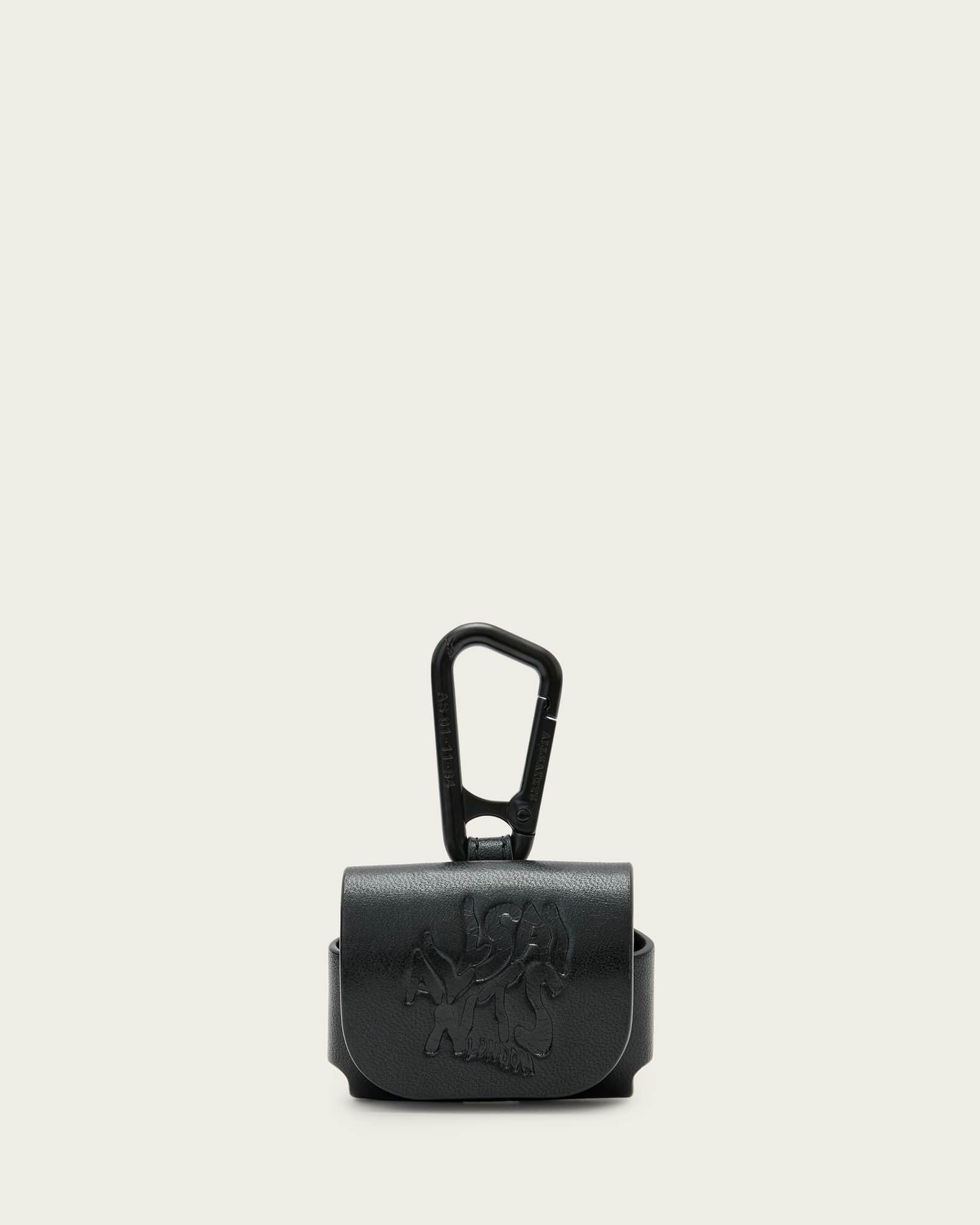 Orlando Leather AirPod Case Black | ALLSAINTS