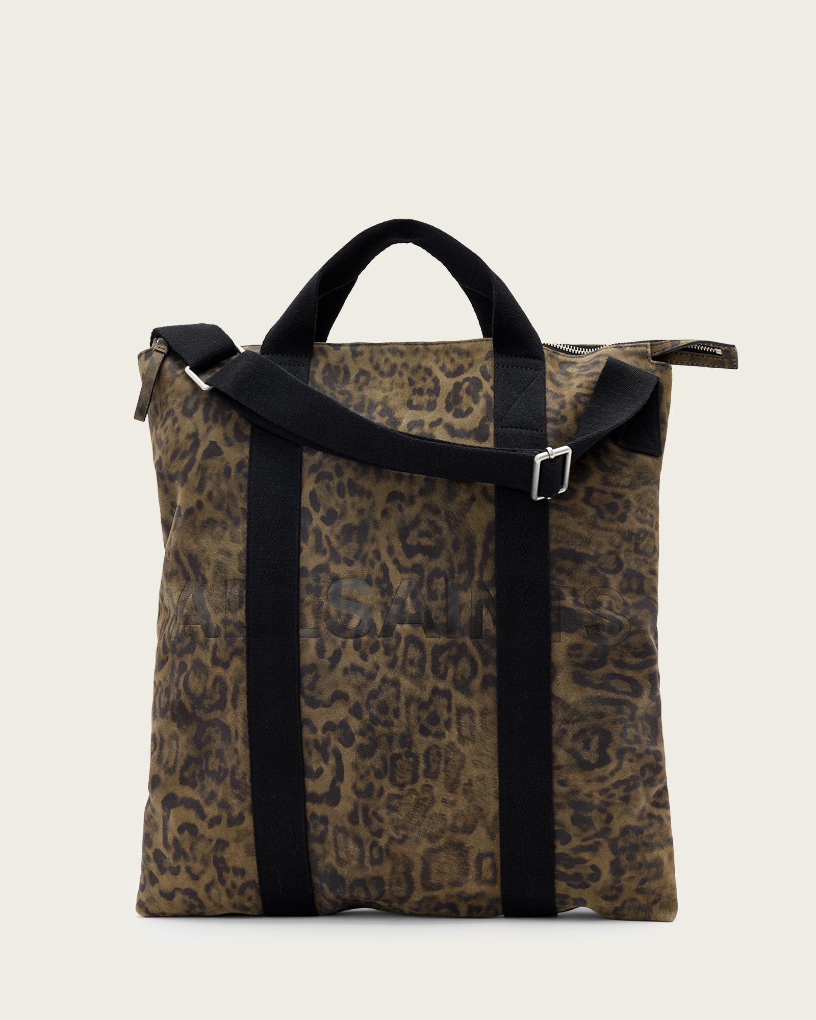 Kei Leather Multi-Use Backpack LEO KHAKI/BLACK | ALLSAINTS Canada