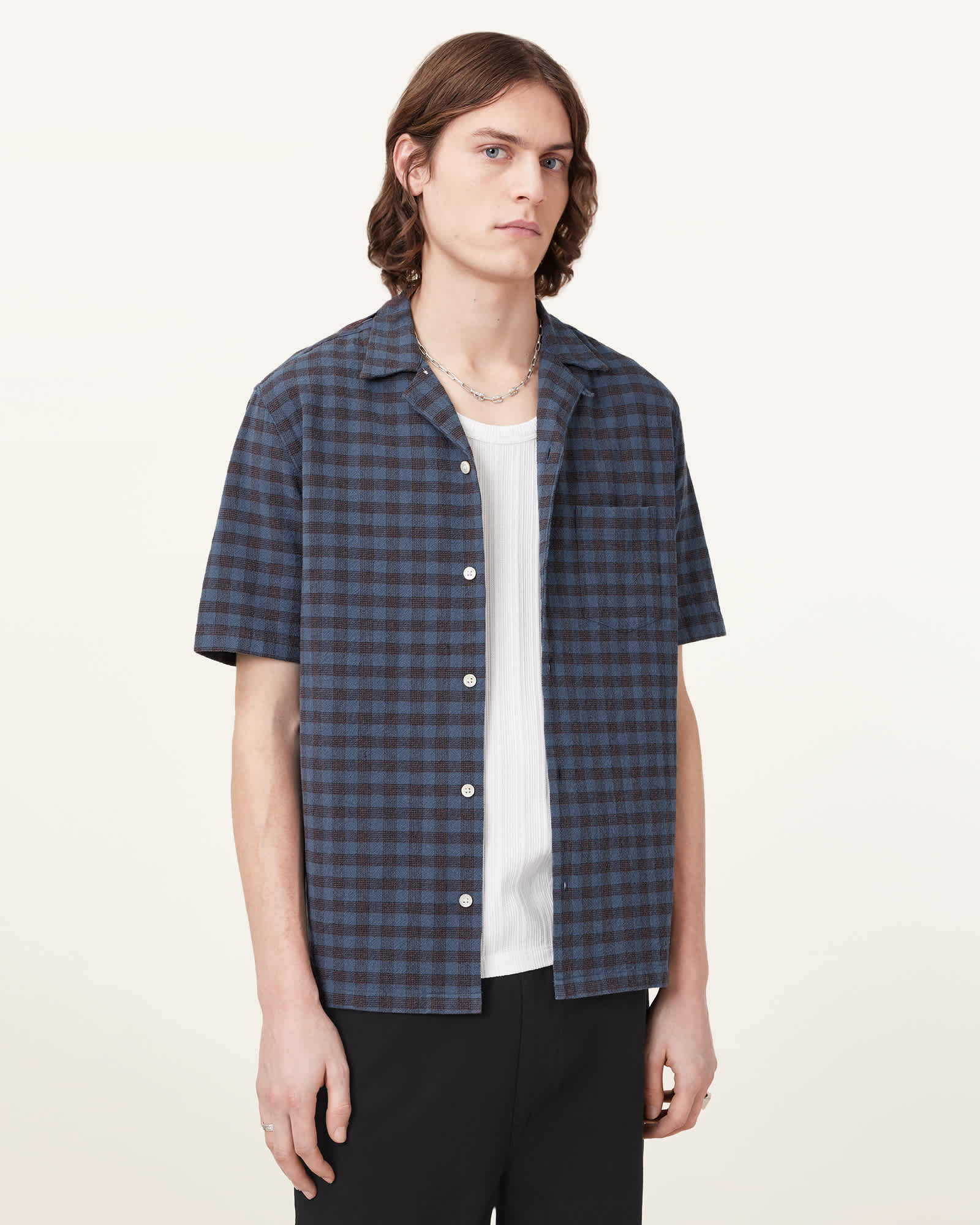 Cooper Short Sleeve Shirt AMALFI BLUE | ALLSAINTS US
