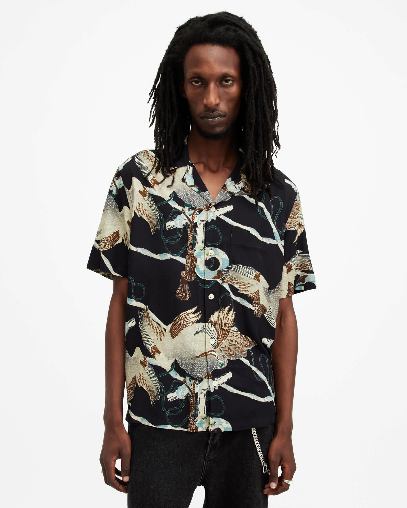 ★ALLSAINTS★ webs shirt MS555Z451 AllSaints Webs Ss Shirt (LSAMS555Z) - Kortärmade - Boozt.com